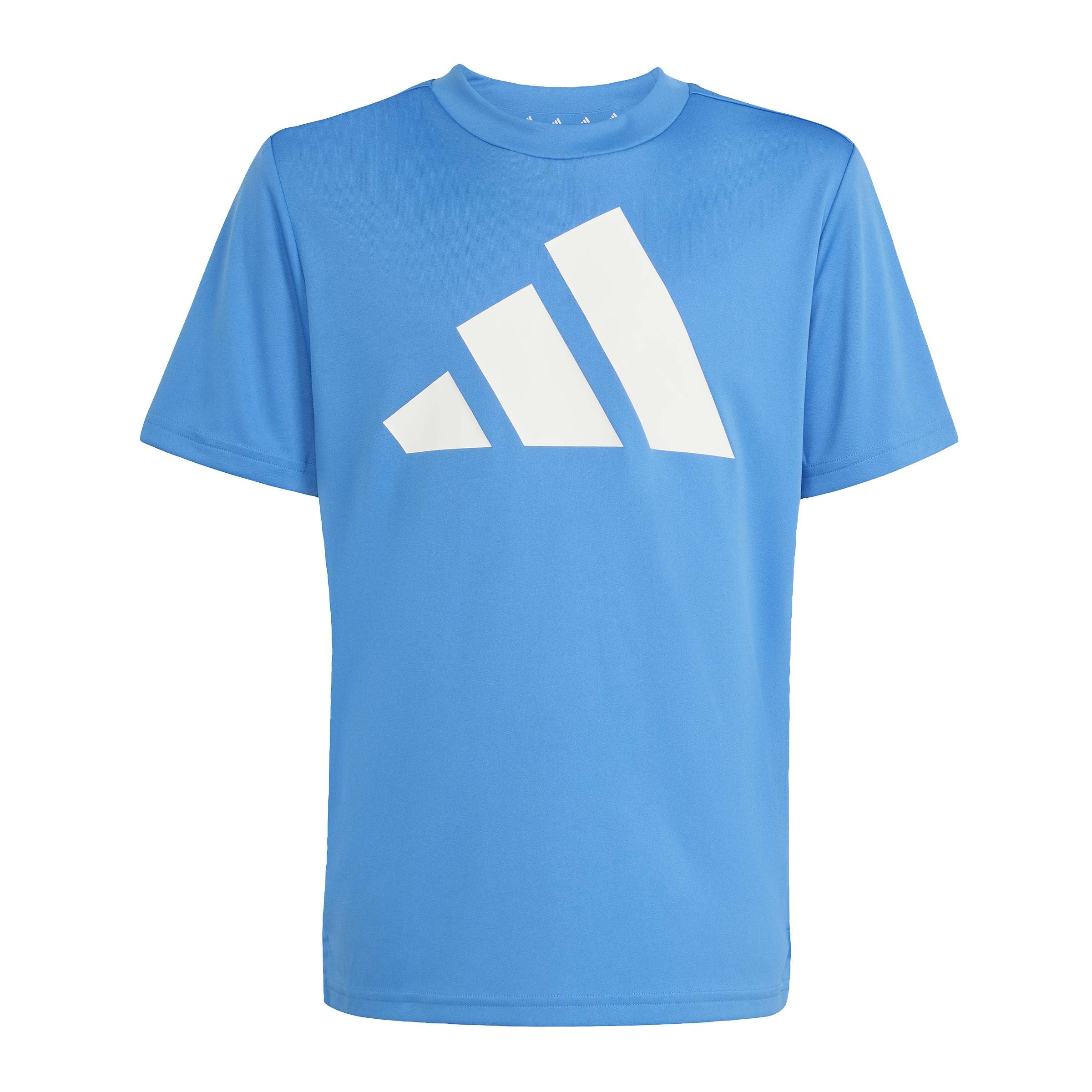 adidas Unisex Kids Train Essentials Big Logo T-Shirt, ray Blue/White, 11-12 Years