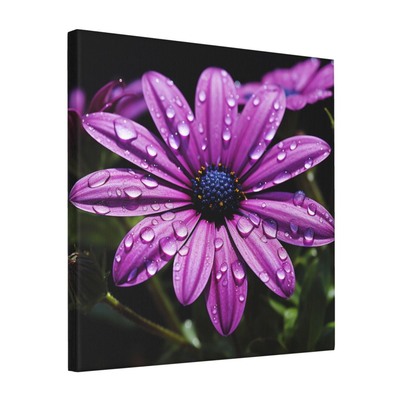 FodPand Purple Daisy Canvas Wall Art for Living Room Wall Decor 16"x16" Modern Artwork Painting Pictures Hanging Canvas Prints Aesthetic Wall Art for Bedroom Bathroom Office Wallart Decor