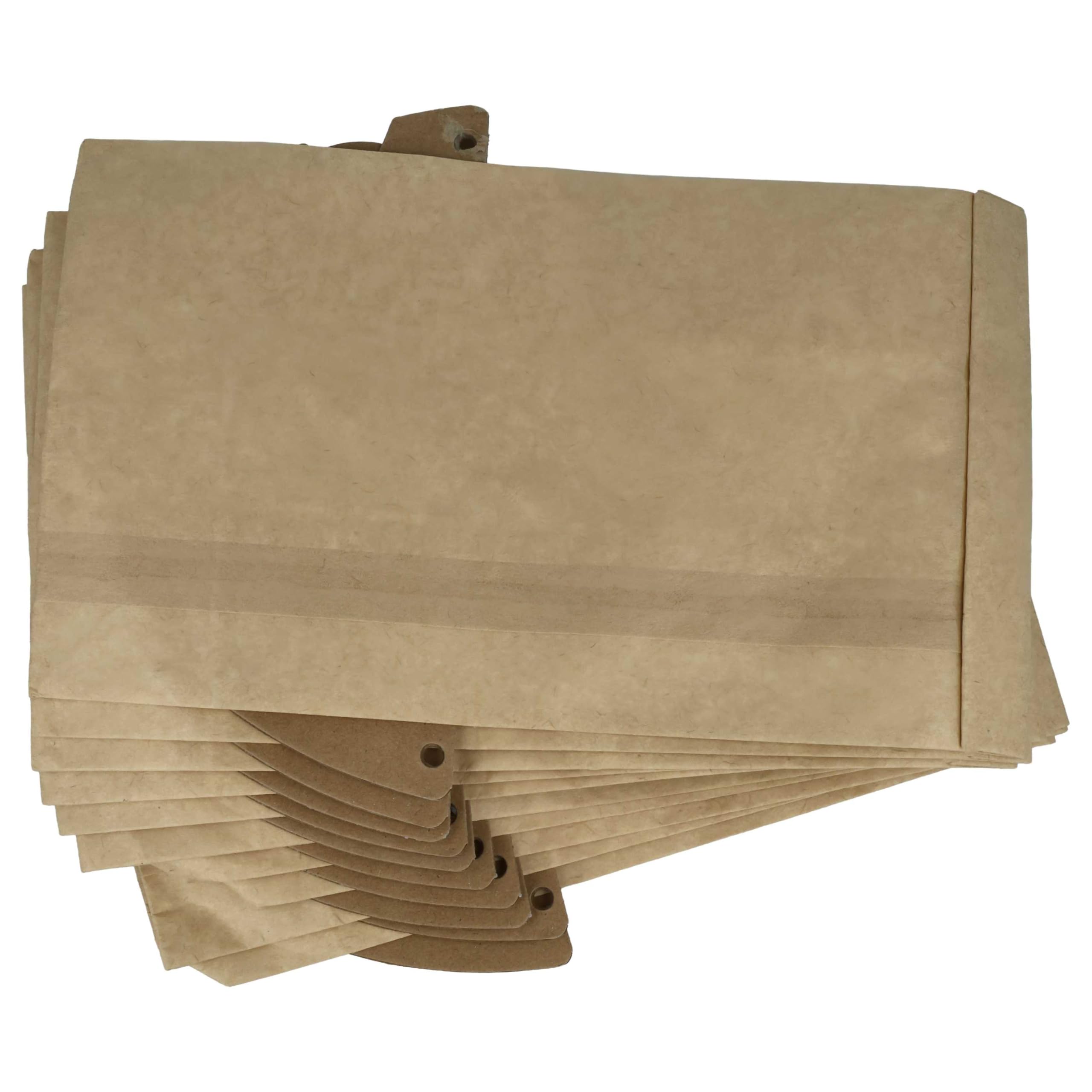 vhbw 10x sacs compatible avec Kärcher 2101 | 2101 / TE, 2105, 2111, 2301, 4000 Plus / TE, A 2101, A 2111 aspirateur - papier, marron
