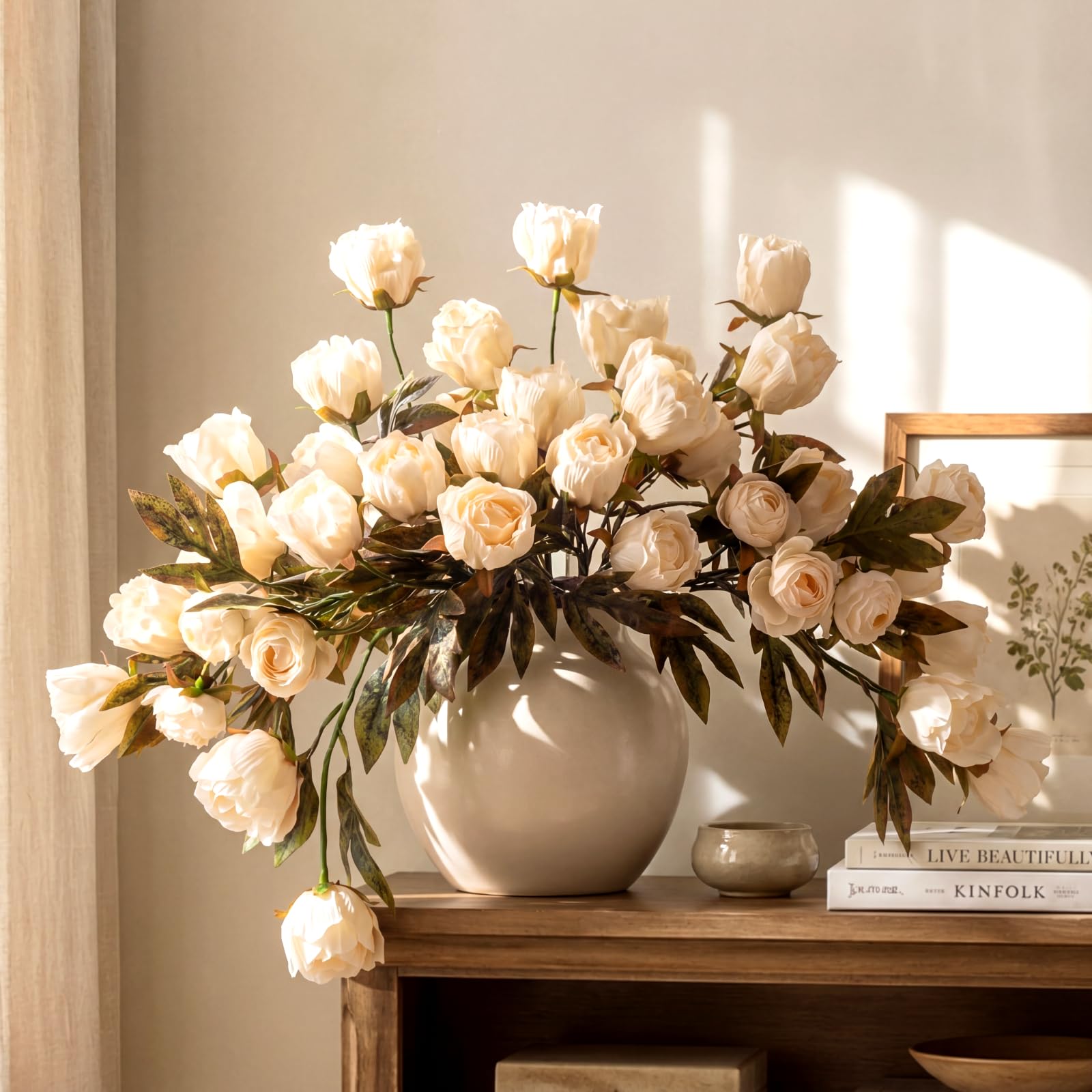 Thiccywoov Faux Peony Stems