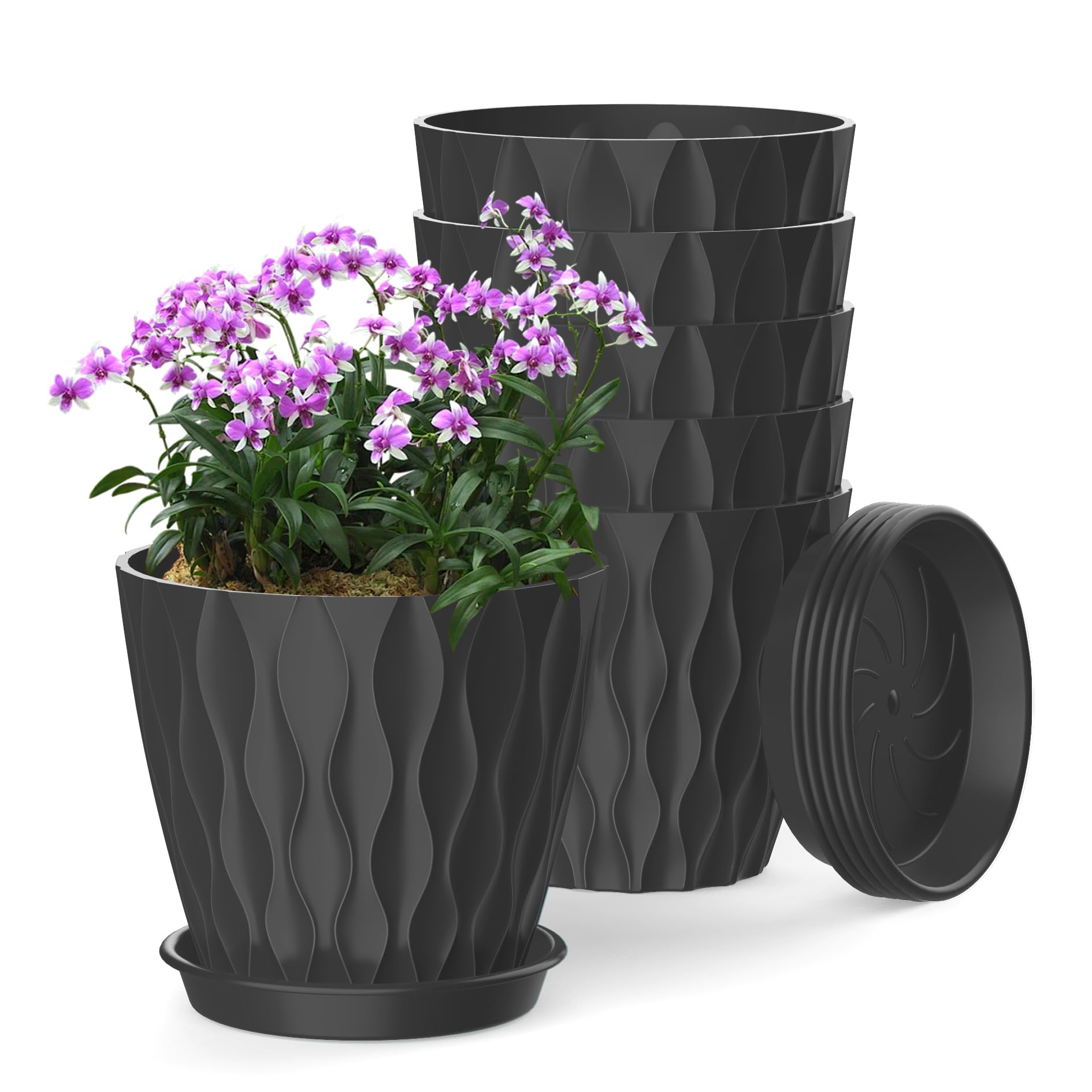 Colorful 4 Inch Plant Pots - 6 Pack -18 Colorful 4 Inch Plant Pots - 6 Pack -18