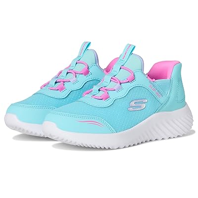 SKECHERS KIDS Skechers Hands Free Slip Ins, Bounder Simple Cute 303585N (Toddler) Girls Shoes Turquoise