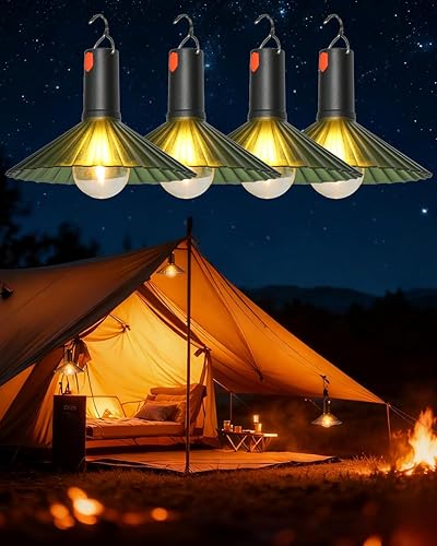 Linterna de camping recargable e impermeable 6 opciones de colores para colgar luz de campamento para tiendas de campaña de emergencia en el patio