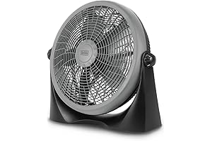 BLACK+DECKER 16 Inch Wind Tunnel High Velocity Floor Fan, Black