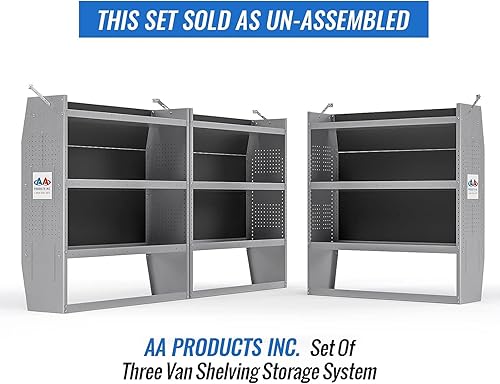 Miniatura 3 de AA Products SH-4304(3) Sistema de almacenamiento de estantería de acero para furgonetas NV200, Transit Connect 2014+, Promaster City y Chevy City