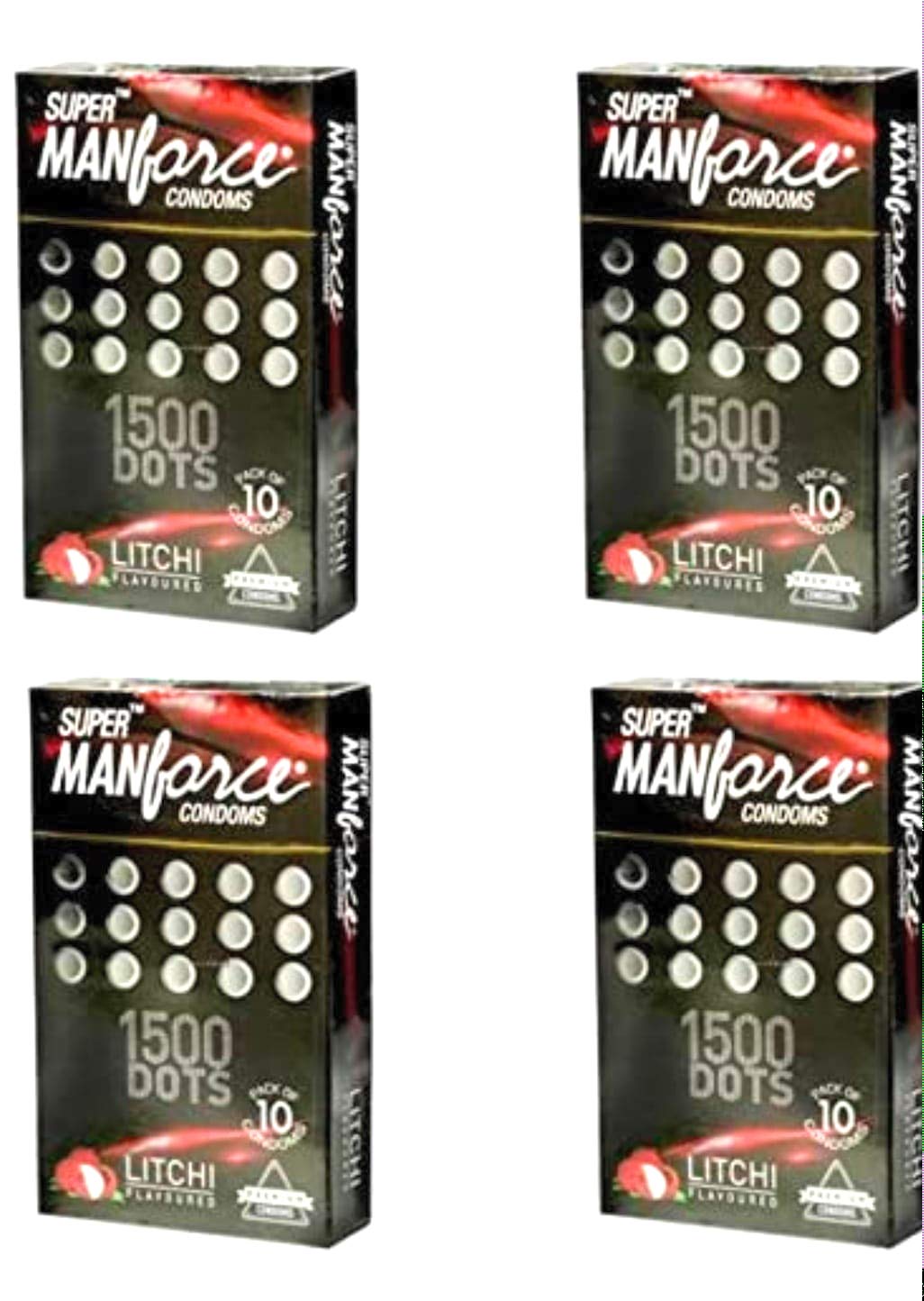 Manforce 40 Pcs 1500 Dot Litchi Condom