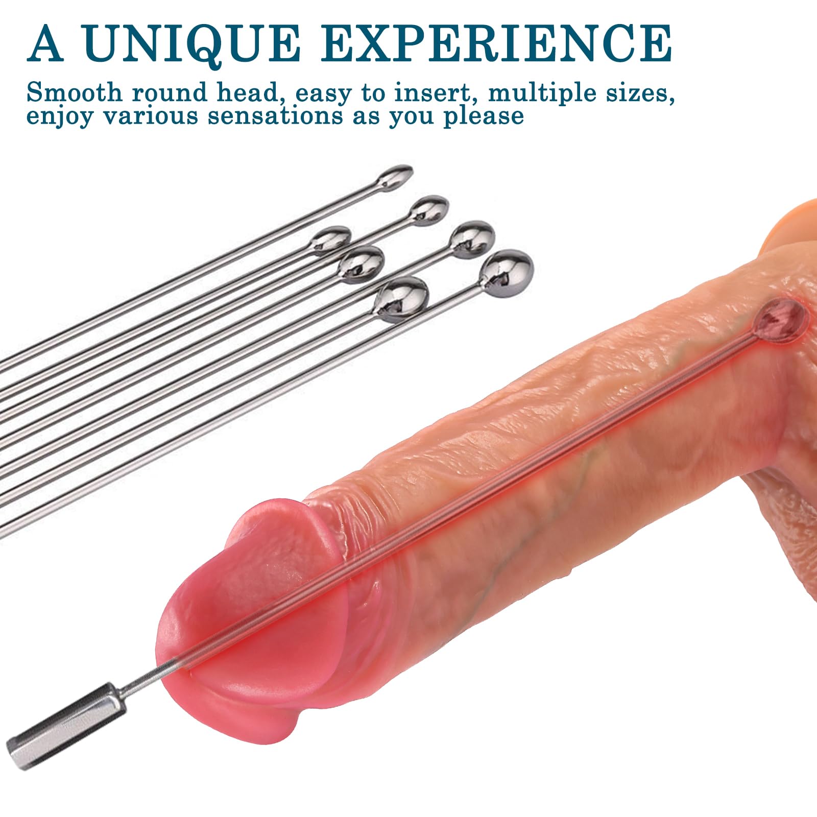 AMZII 7PCS Sonde Uretre Pénis en Acier Inoxydable avec Boules Plug Uretre - 7 Tailles,227mm Stimulateur Homme Dilateur Urétral,toys Homme Cathéter Dilatateurs Urétraux