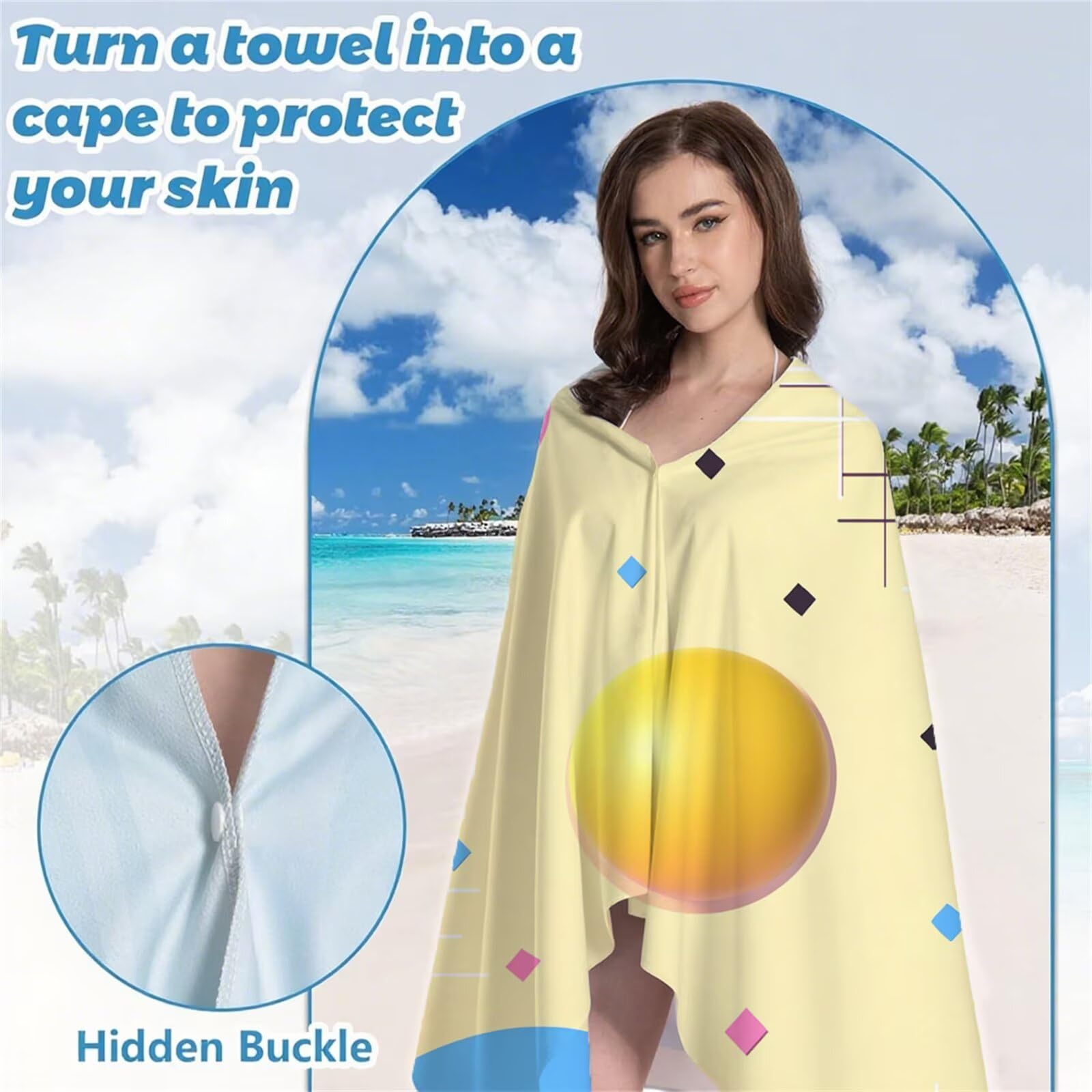 Serviette de Plage XXL 220x100 cm Anti Sable et Séchage Rapide Microfibre Drap de Plage Serviette de Bain Grande Taille Drap de Bain pour Homme Femme Voyages Natation Camping Pique Nique Beige S-651