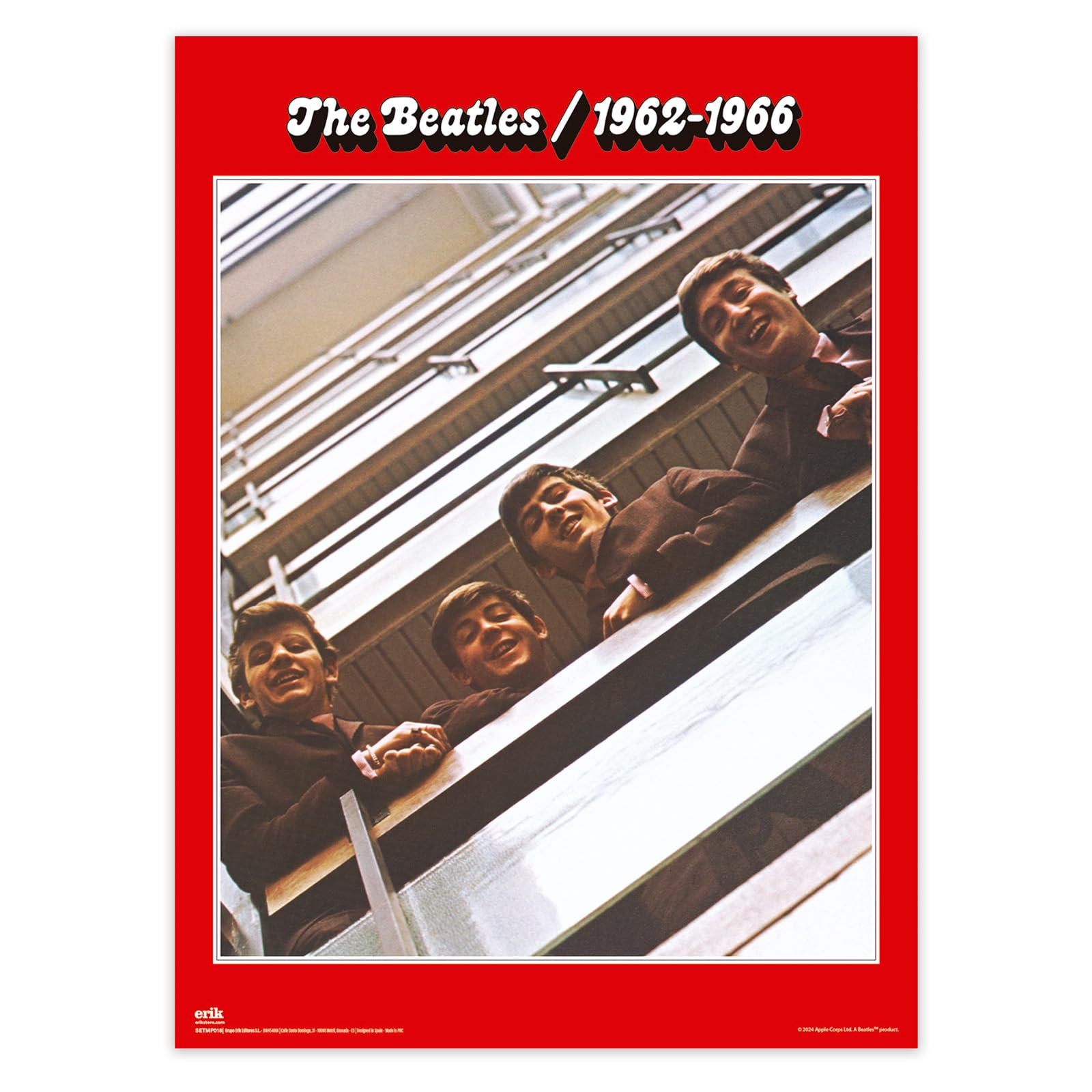 Grupo Erik Poster The Beatles, 2 Posters para pared : Laminas decorativas, The Beatles Merchandising : Posters decorativos (38x52 cm)
