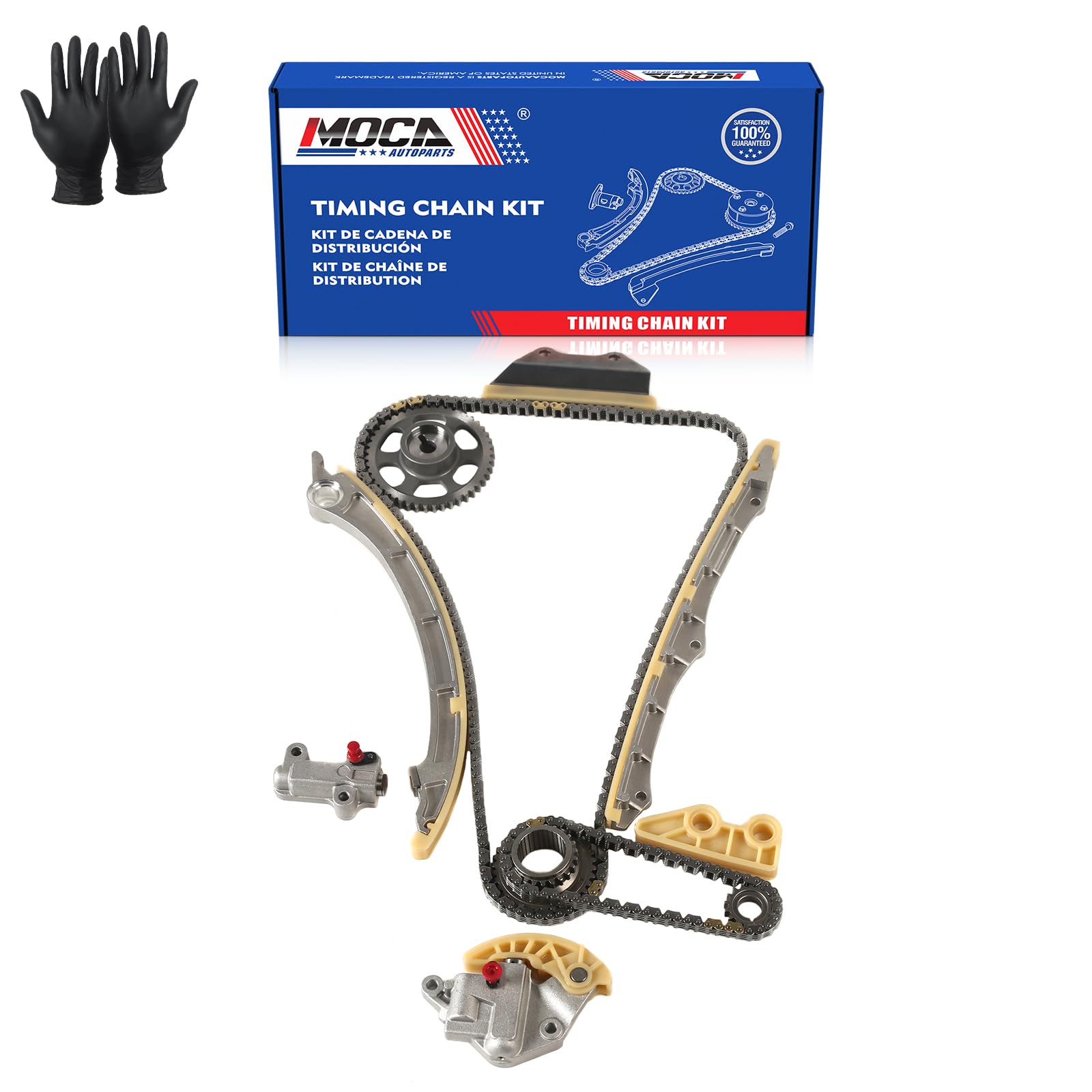 MOCA Timing Chain Kit Compatible with 08-12 for Honda Accord 2.4L & 12-15 for Honda Crosstour 2.4L & 09-14 for Acura TSX 2.4L & 13-15 for Acura ILX 2.4L