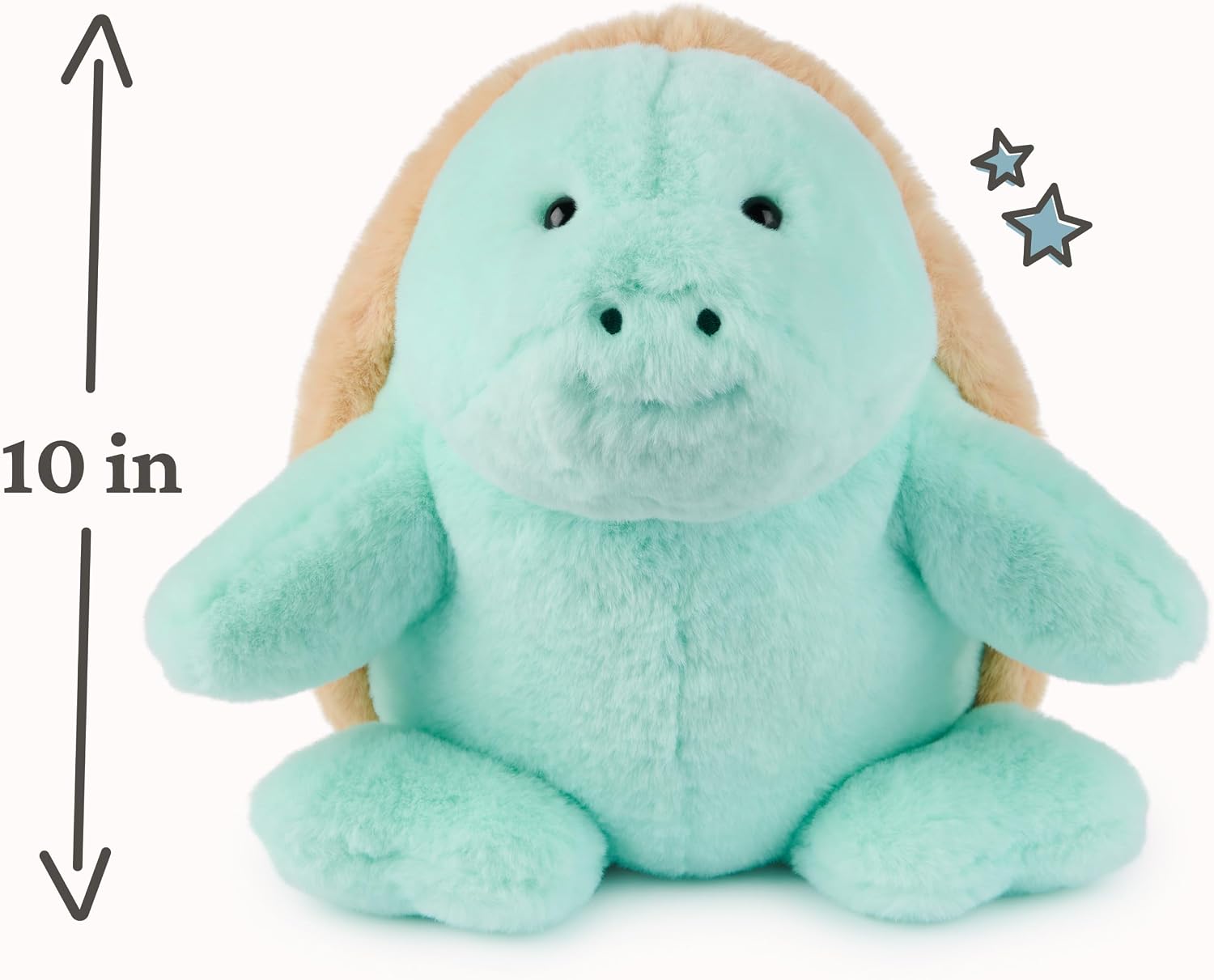 GUND Sprout Sea Turtle Plush, Premium Stuffed Animal for Ages 0 and Up, Green/Brown, 10”