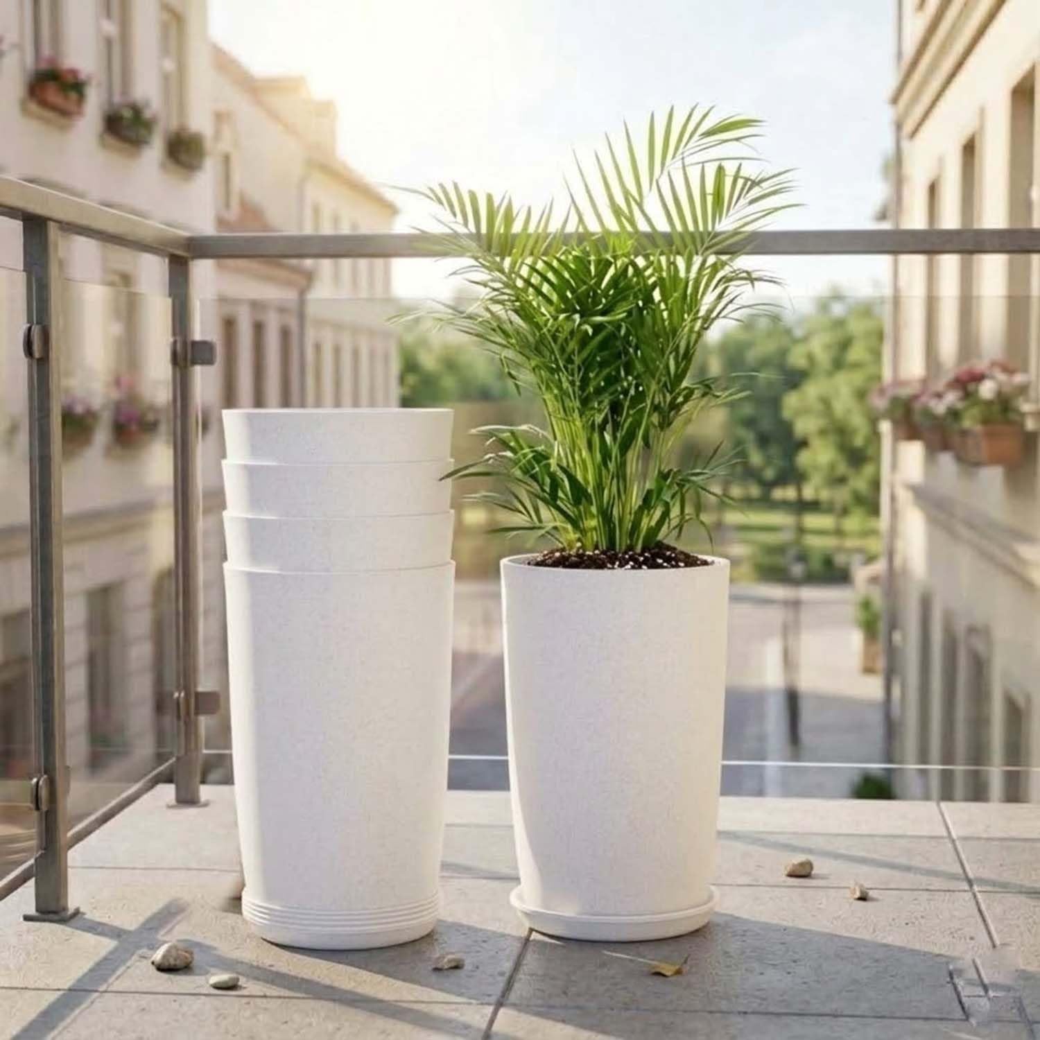 Go Hooked Tower Pots - 4 Pack, Indoor Outdoor Planters -20 Go Hooked Tower Pots - 4 Pack, Indoor Outdoor Planters -20