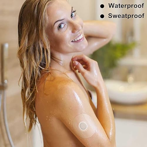 Miniatura 2 de HONYOU Paquete de 50 parches adhesivos compatibles con G7 y Stelo CGM, impermeables y resistentes al sudor, transparentes, cobertura completa, sin