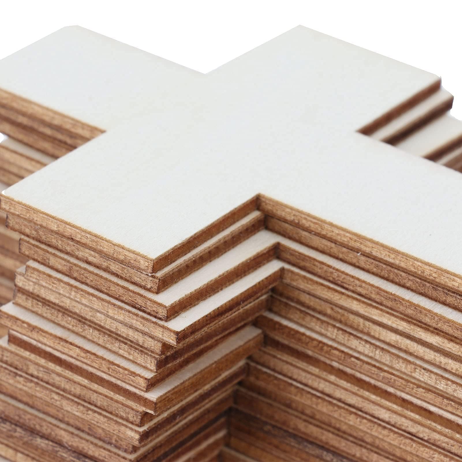Croci Di Legno Non Finite Artigianato, 36 Pezzi Croce Di Legno Ornamenti, Croci in Legno Incompiute Fai Da Te, Targhette Legno per Verniciare, Decorare, Progetti Fai Da Te
