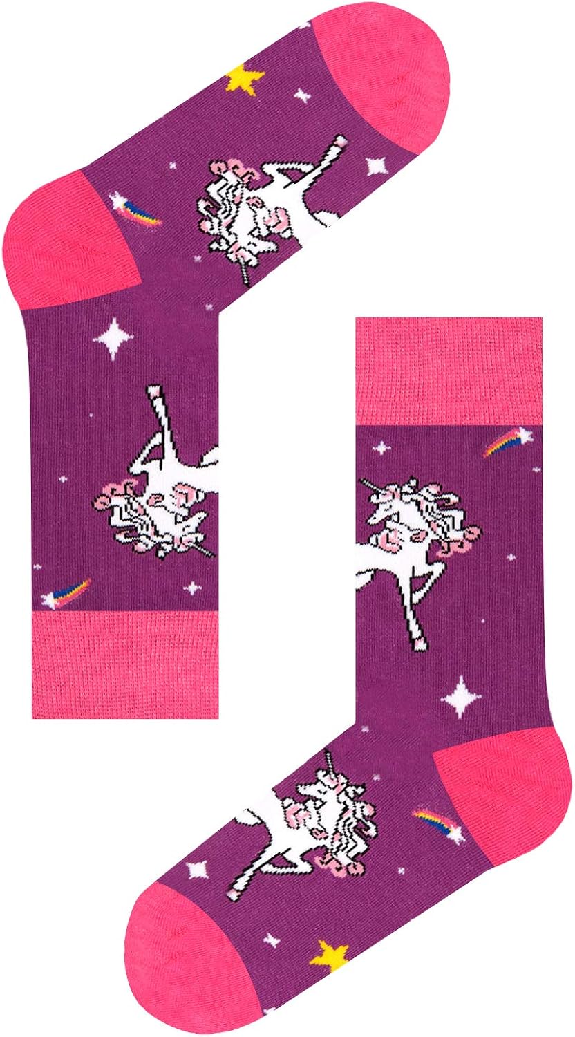 Zmart Girls Socks Funny cozy socks for kids Unicorn Socks Animal Socks for Girls 5-9 Years: Clothing, Shoes & Jewelry