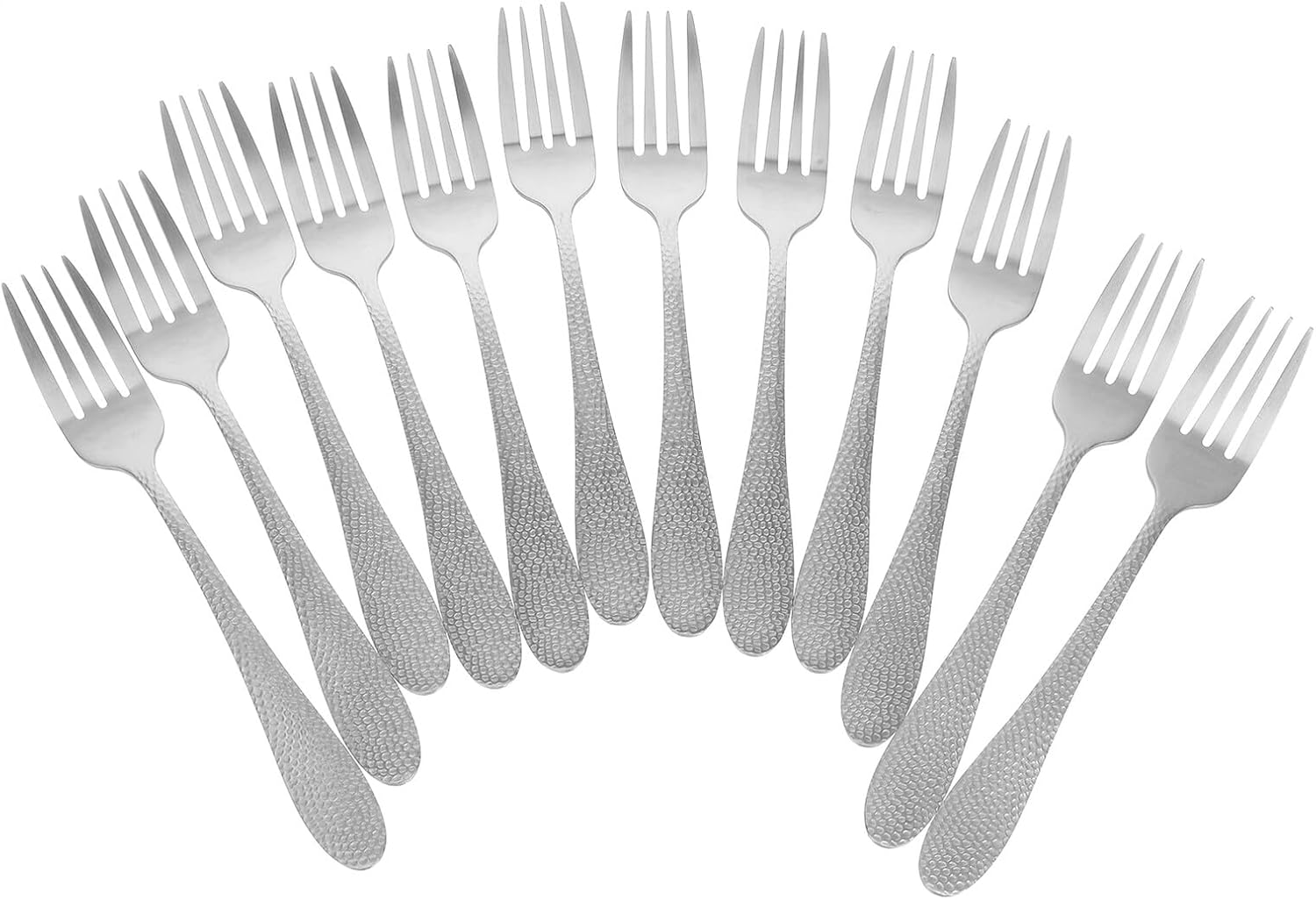 PRETYZOOM 12pcs Stainless Steel Dessert Forks for Wear-resistant Small Fruit Forks with Smooth Surface Portable for Silverware