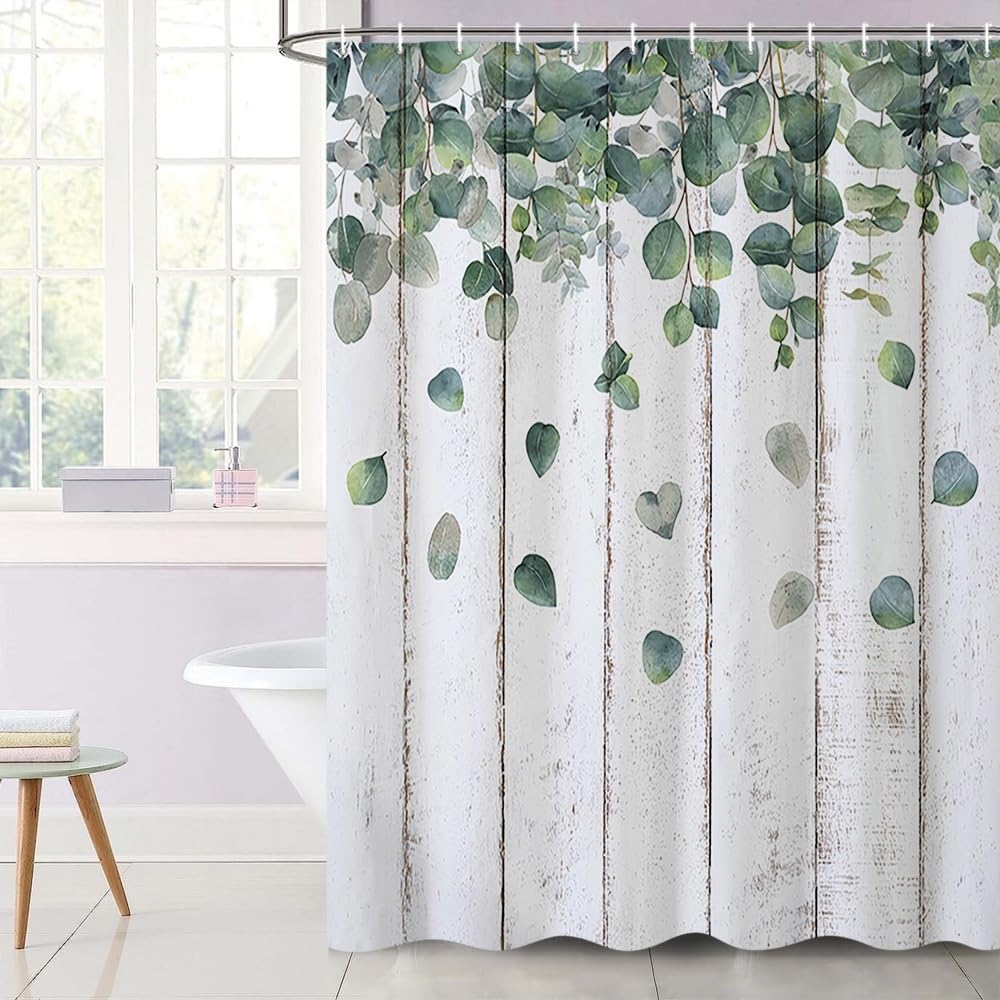 Uiiooazy Green Eucalyptus Shower Curtain - Image 2