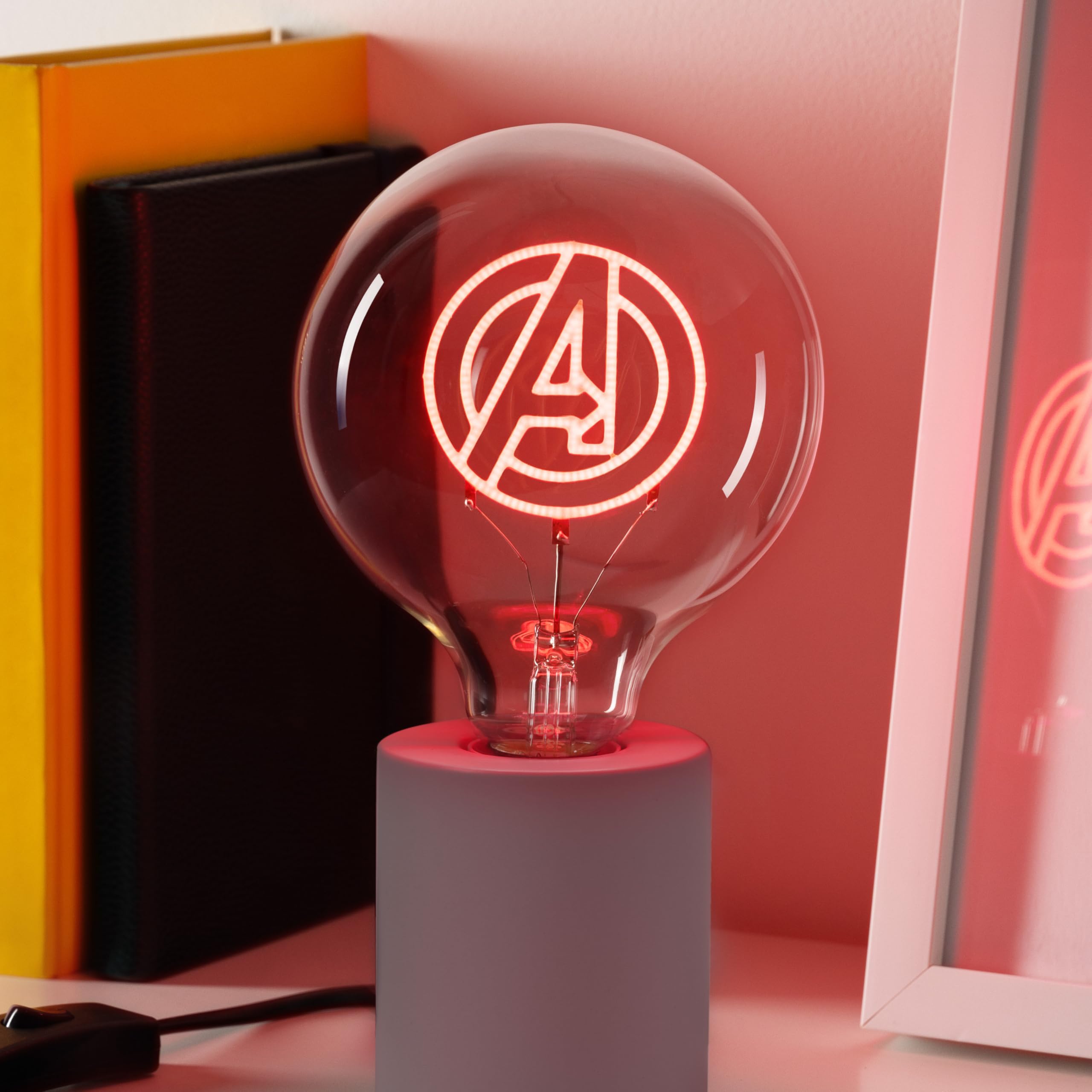 Paladone Marvel Avengers Decorative LED Neon E27 Screw Bulb, Add to Any Edison Compatible Lamp - Image 4