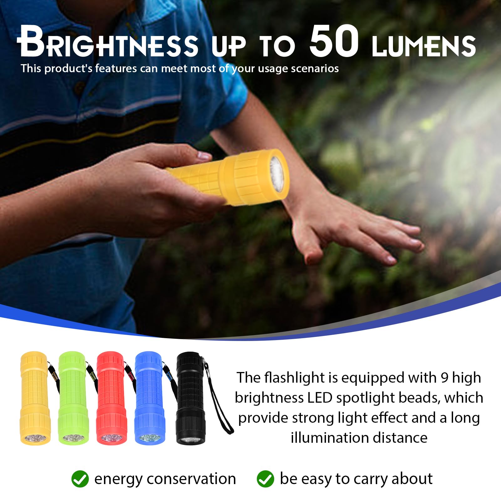 10er-Set Mini LED Taschenlampen Für Kinder – Bunte Handlampen Mit 9 LEDs, Lanyard, Ideal Für Camping & Notfälle