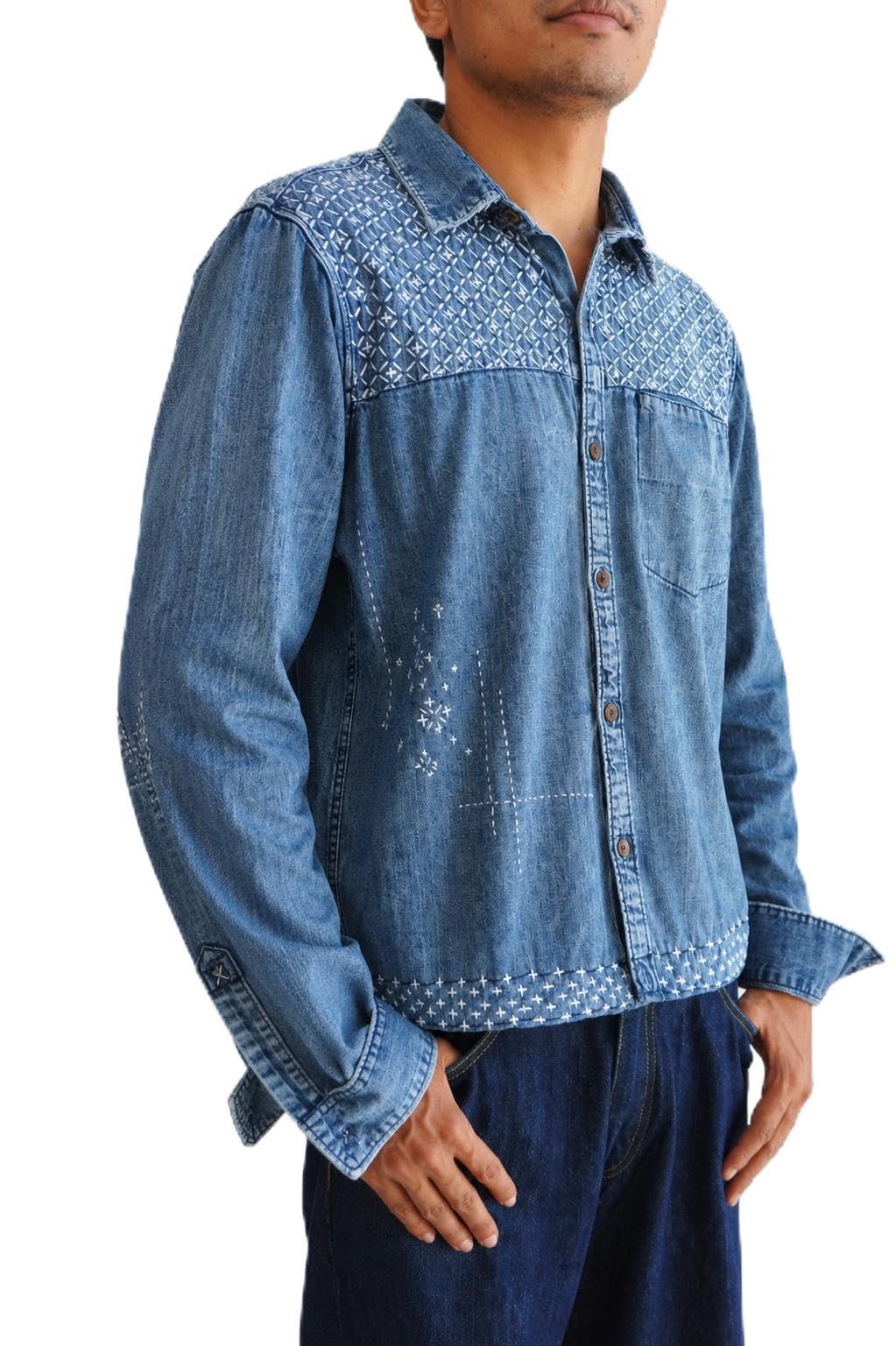 Sashiko Denim Shirt - Jacket-picture-42