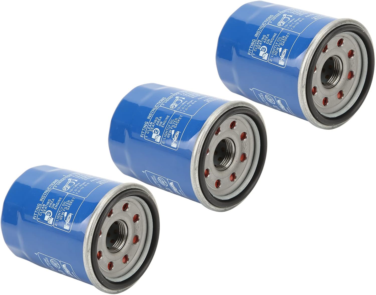 Auto Parts,3pcs Oil Filters Metal Stable High Efficiency