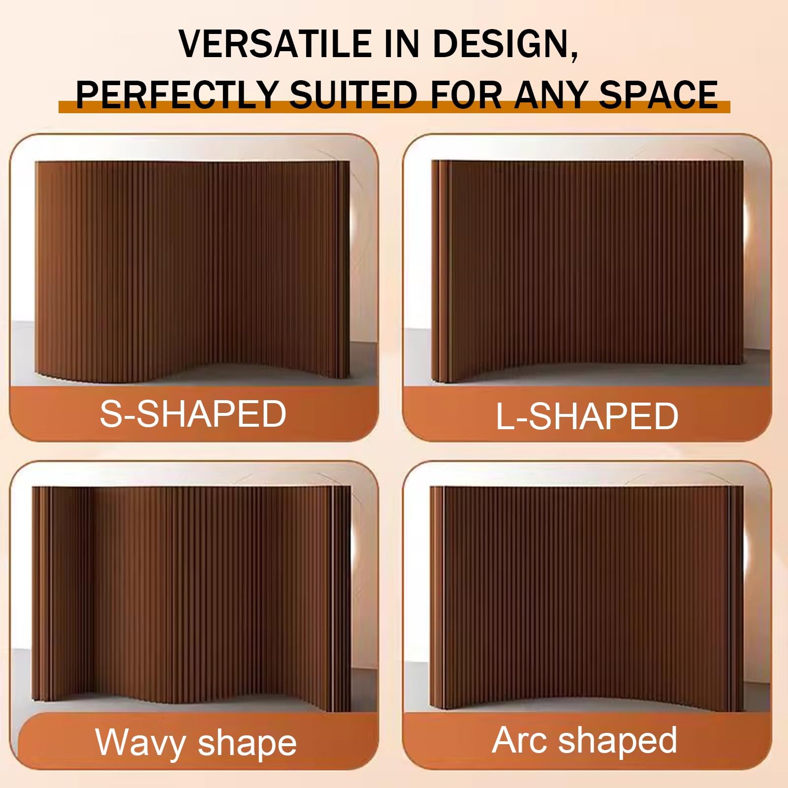 Biombo Divisor de Habitación Separador de Papel Plegable, Pared para Sala de Estar, Oficina, salón de Belleza, Tienda de Ropa(2-3MX2.6M)