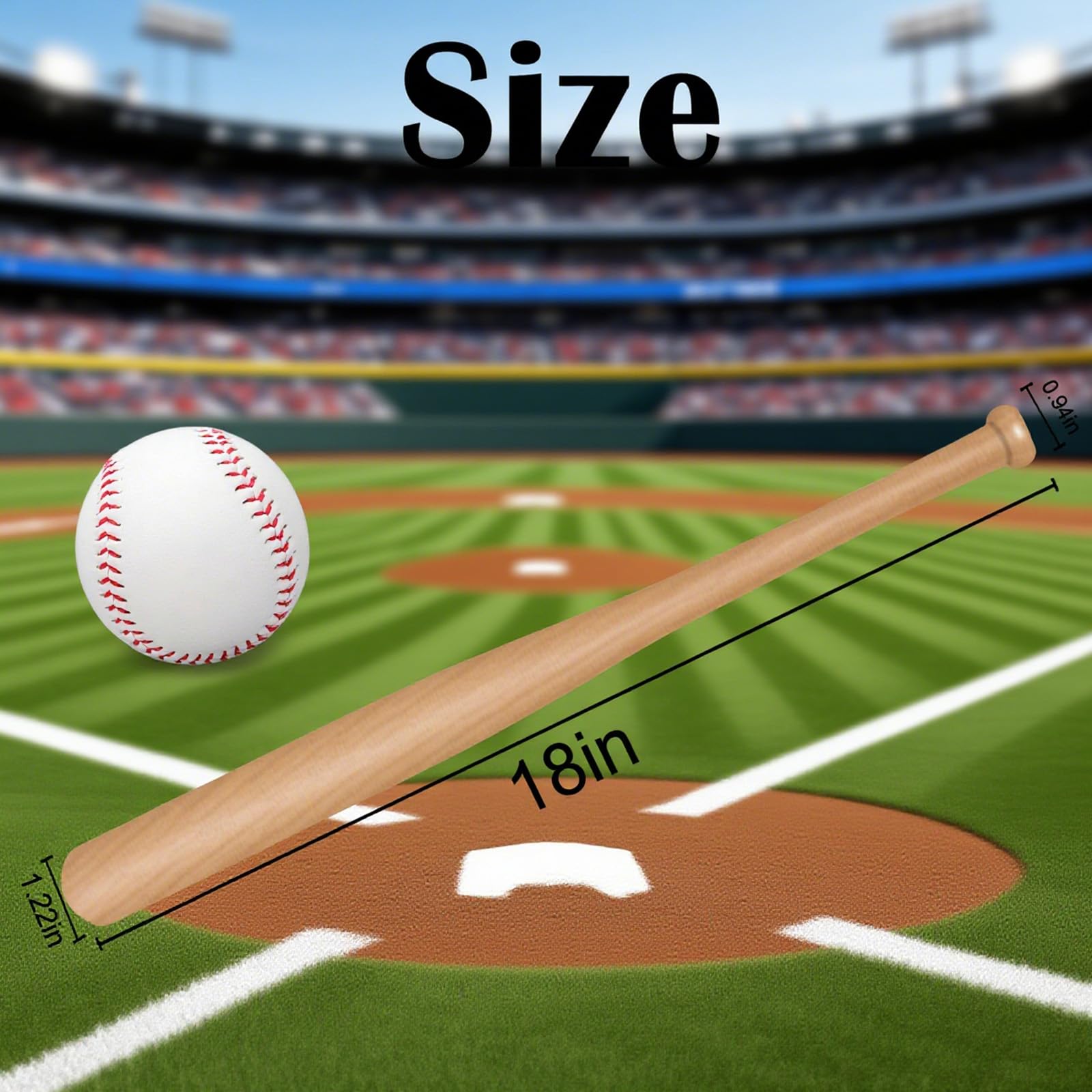 Mini battes de baseball personnalisées en bois 45,7 cm Tee Ball Entraîneur Team Training Games Gravé Cadeau