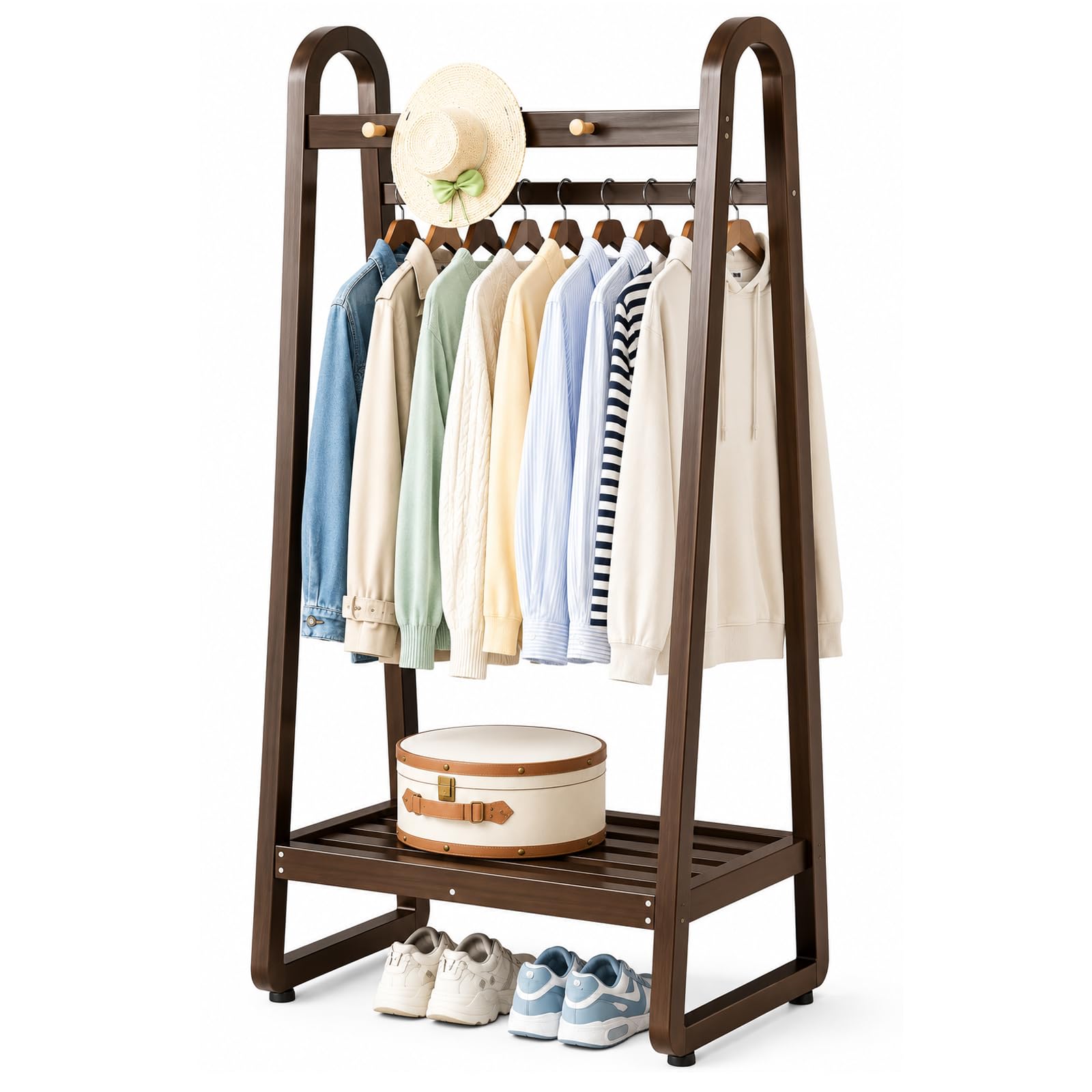 Portant à vêtements pour petit espace de 100 cm résolvant le manque de placards dans la chambre