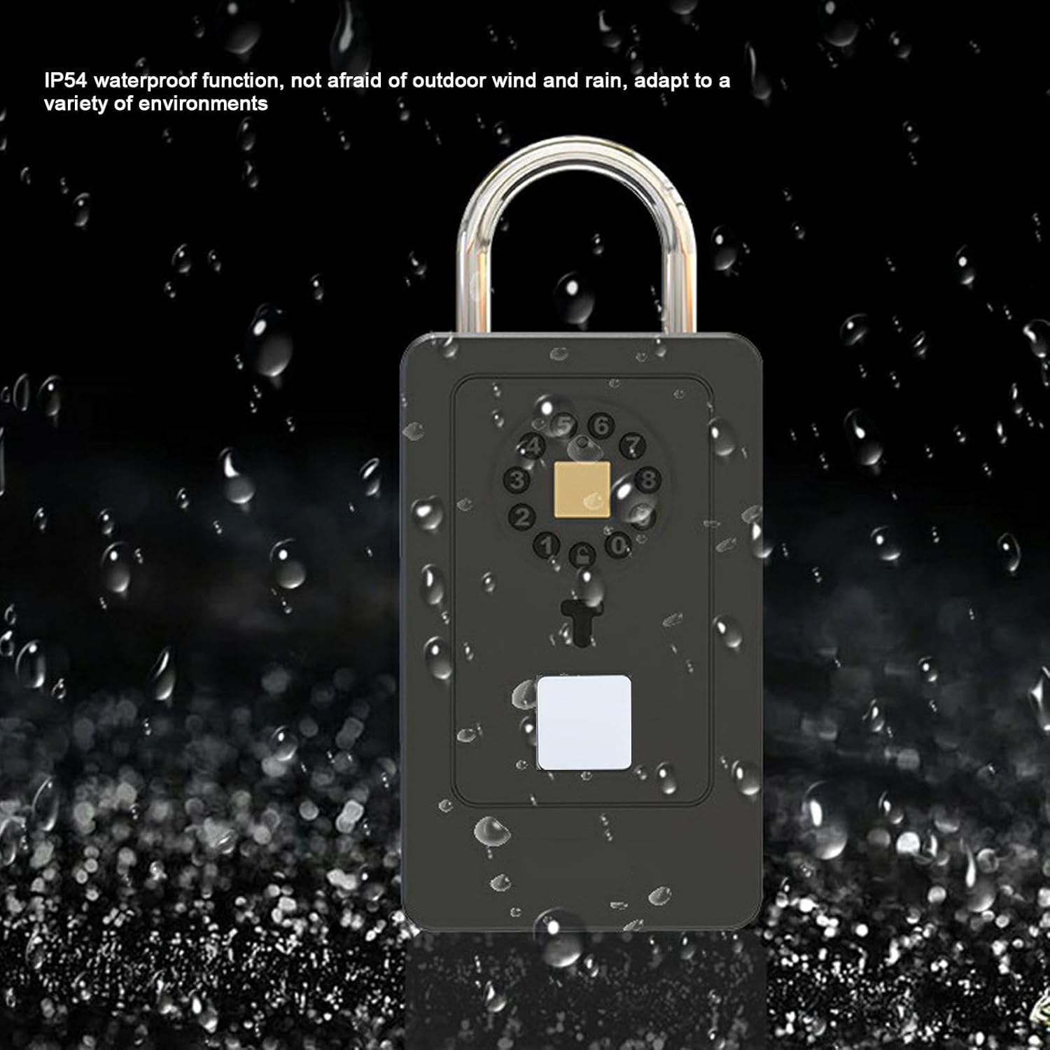 Pilipane Smart Key Lock Box Fingerprint Recognition Password Unlocking Combination Key Storage Lock Box IP54 for Outdoor