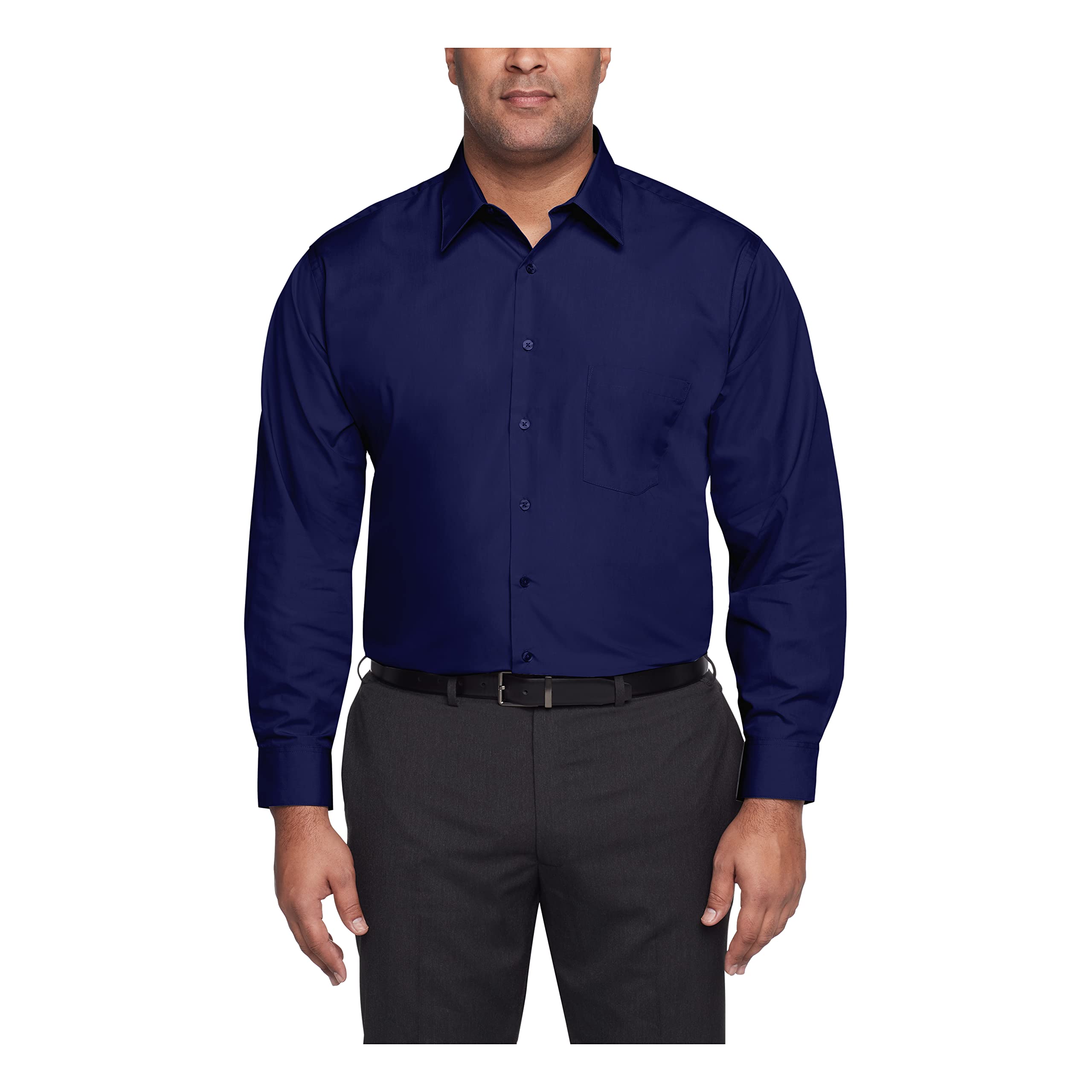 Van Heusen Men's BIG FIT Dress Shirts Poplin (Big and Tall)