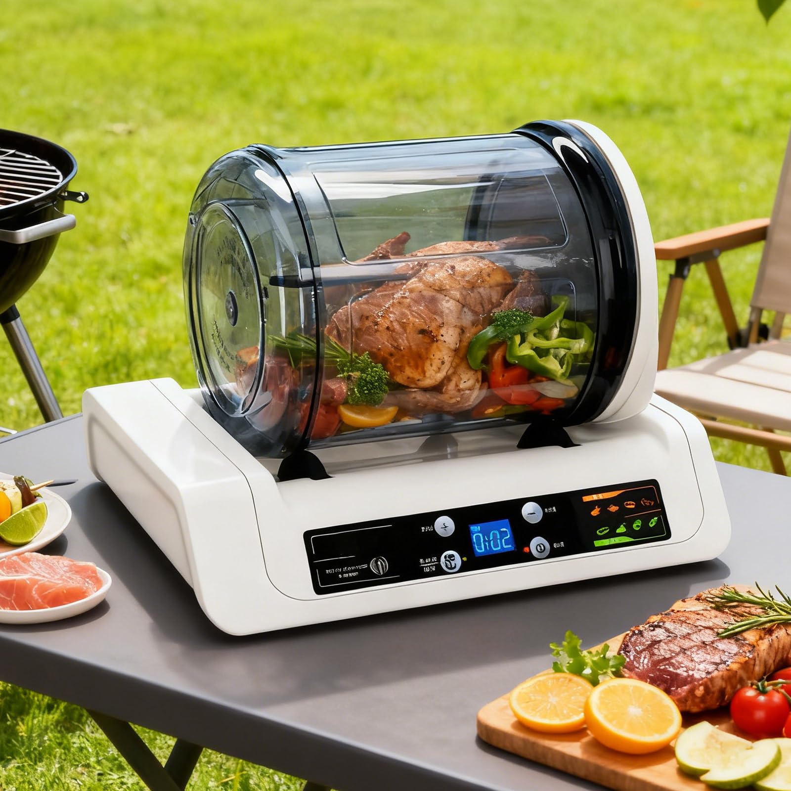 Marinatrice Sottovuoto da 5 L E Marinatrice Sottovuoto | Timer Regolabile, Grande Contenitore per Sottaceti da 5 L, Controllo Touch, con 20 Guanti Monouso, per Pollo, Maiale