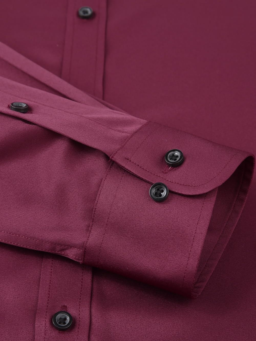 corfty Men Long Sleeve Dress Shirt - Regular Fit Stretch Free-Wrinkle Button Down Shirt - Image 3