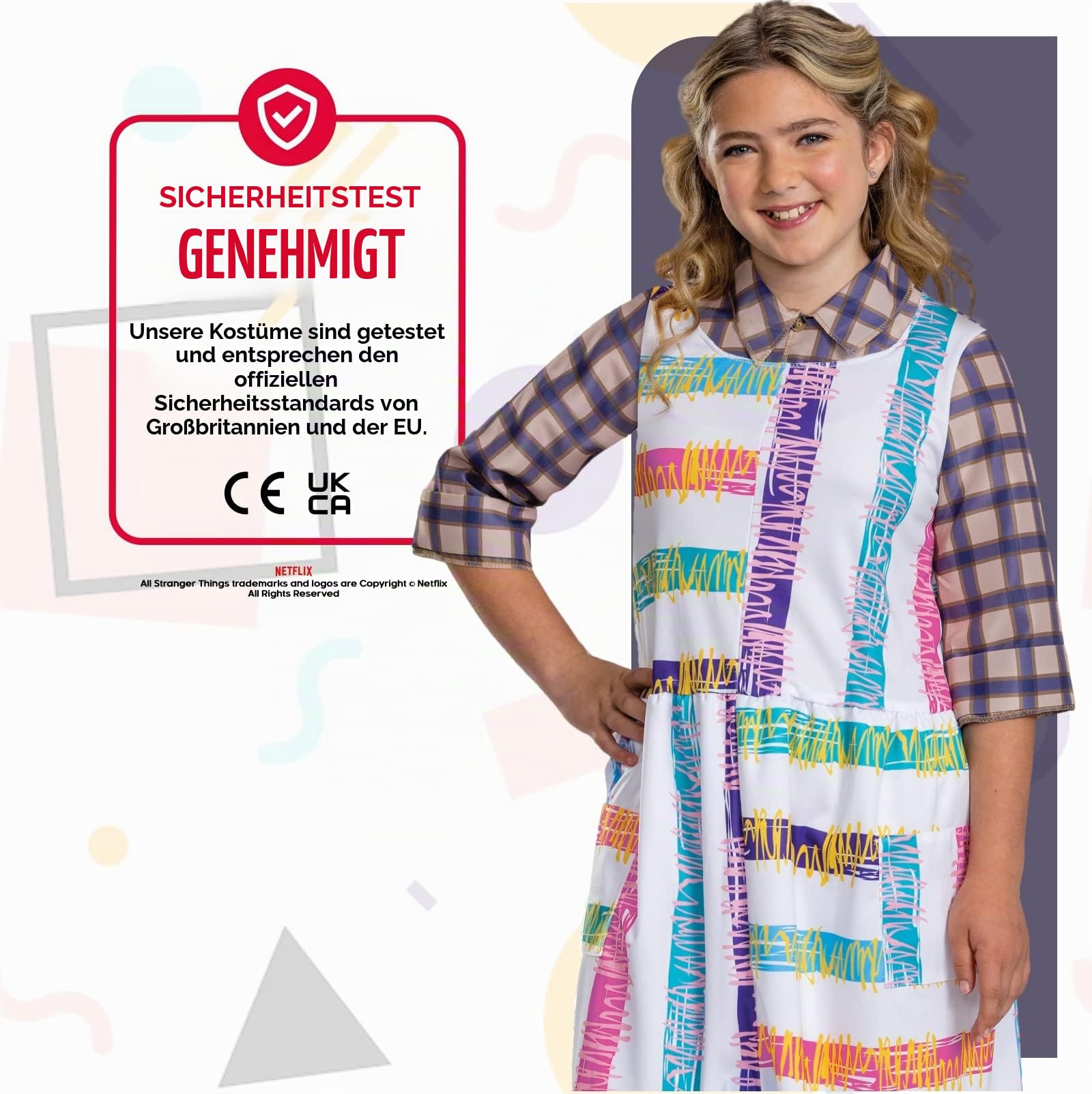Disguise Mädchen Kostüm Stranger Things Elf Offizielles Kostüm für Kinder Netflix in Größe L verfügbar