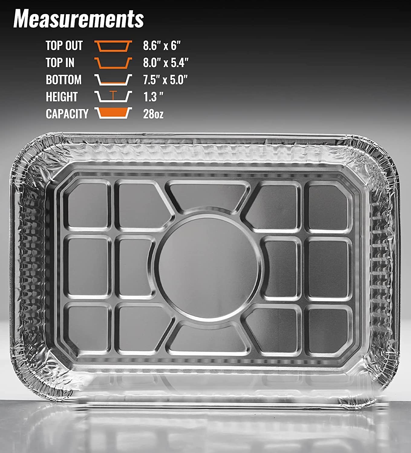 NUPICK Paquete de 55 sartenes de goteo 6415 compatibles con Weber Spirit Series, Genesis Series, parrillas de la serie Q, bandejas de grasa desechables de papel de aluminio, 8.5 x 6 pulgadas