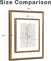 Vista 7 de WRFON Framed Botanical Wall Art Set of 3, 12x16 Minimalist Line Art Canvas Prints with Light Natural Wood Frame, Neutral Gallery Wall Decor for