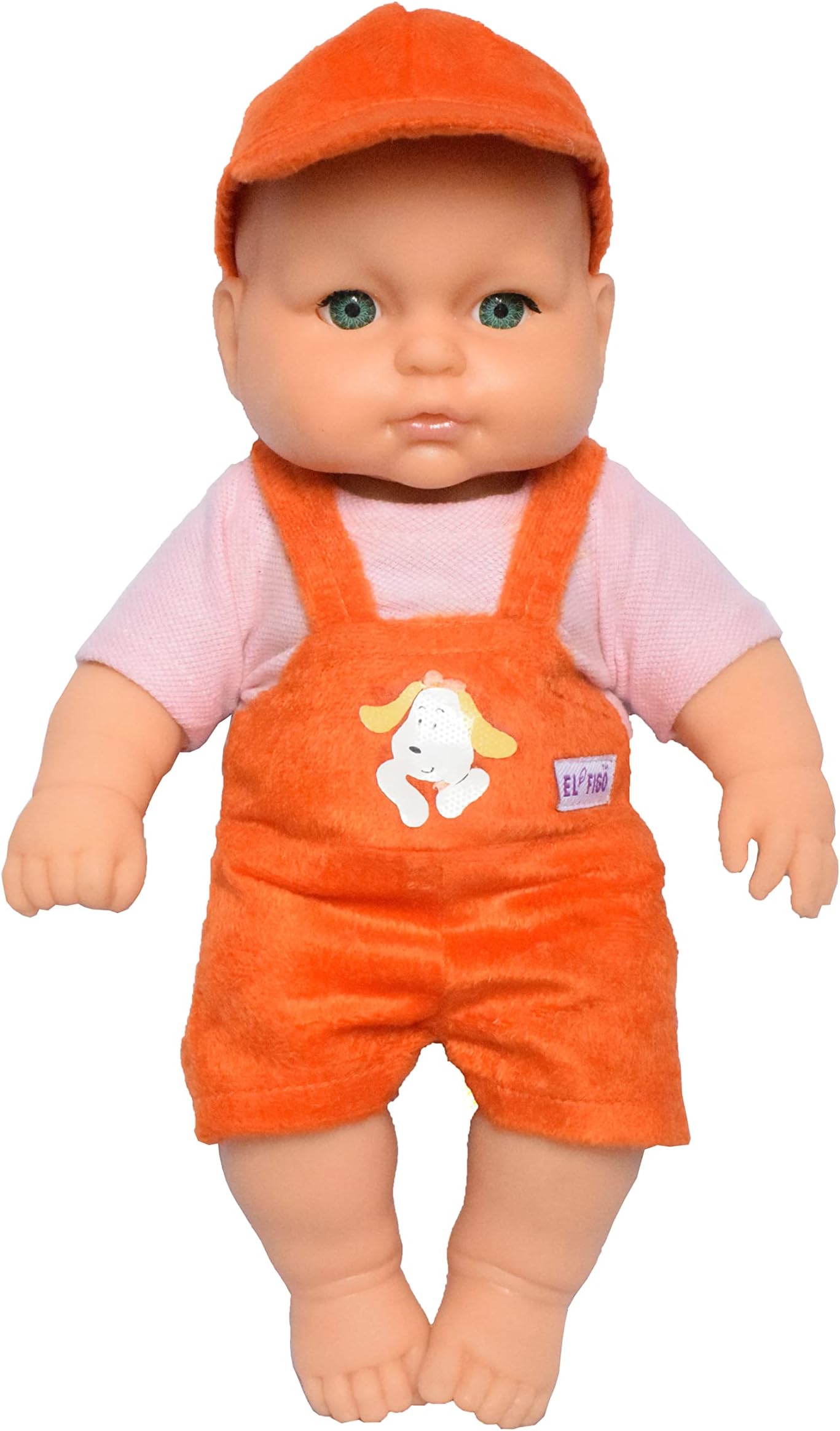 EL FIGO Cute Little Boy Toy in Dungaree Dress Doll for Kids (Rotatable Legs Arms with Removable Clothes Set 31 cm)