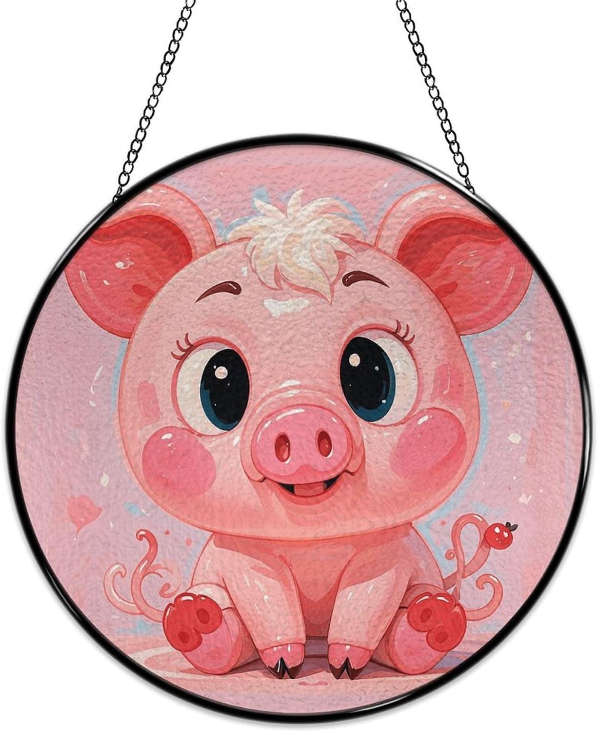 Stained Glass Hanging Sign Suncatcher, Cute