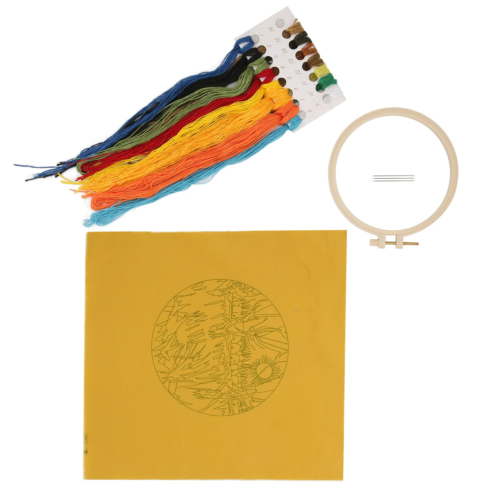 Embroidery Patterns, Beautiful Simple Printed Embroidery Fashion 2 Popular Patterns for Gift for Home Decoration(To Love Van Gogh)