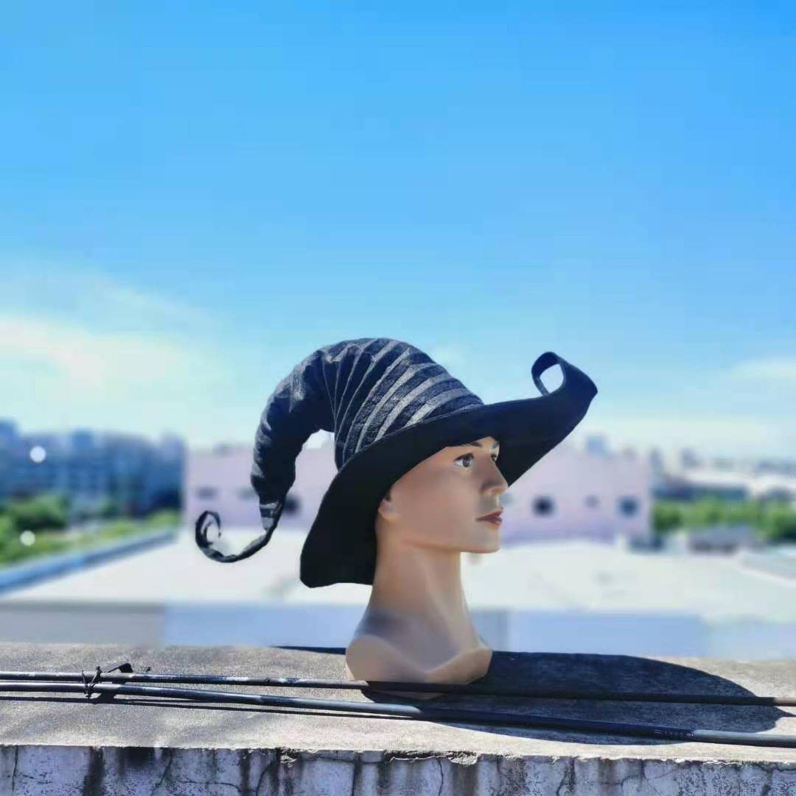 Genérico Sombrero de Accesorios de Disfraz de Fieltro con Ala Ancha y Punta