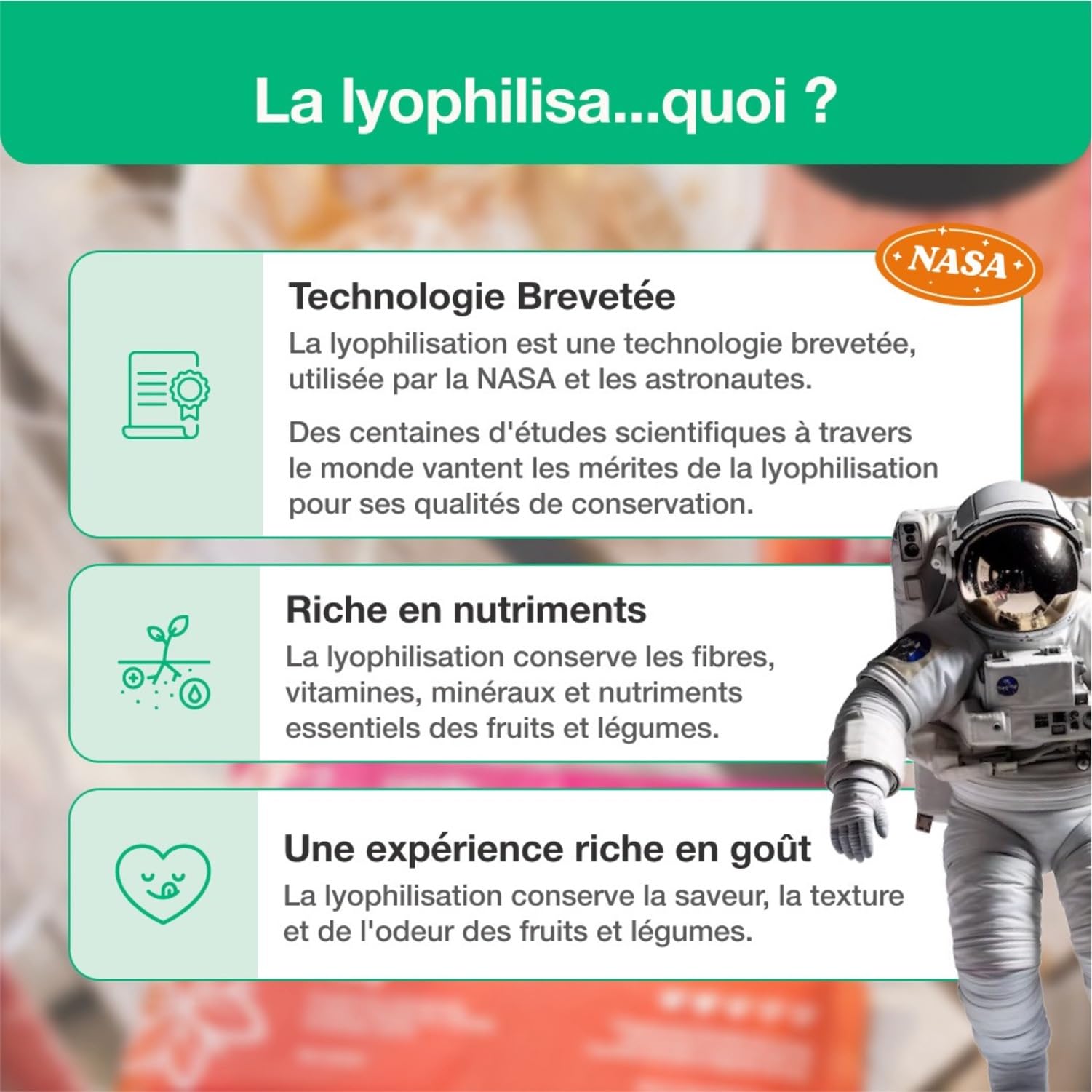 Fruggies® Kit Découverte – 7 Mélanges à base de Fruits et Légumes Lyophilisés BIO + Bouteille Réutilisable – 2,5 Portions par Sachet – Fibres Vitamines Minéraux - Sans Sucres Ajoutés Made in France