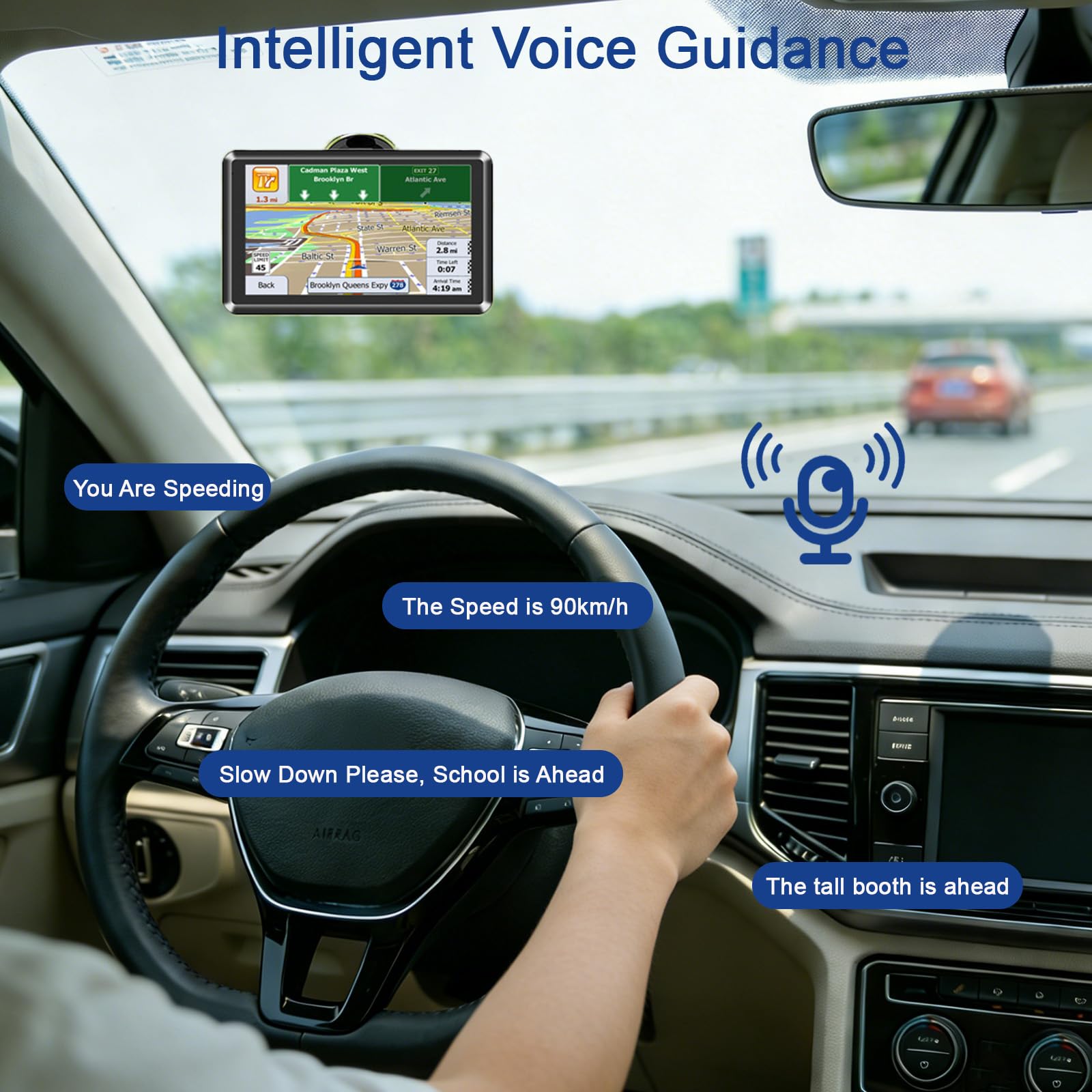 Navigationsgeräte für Auto, 5 Zoll GPS Navigation Gerät, 256MB 8G MP3 FM Europa Karte für Auto LKW Fahrer