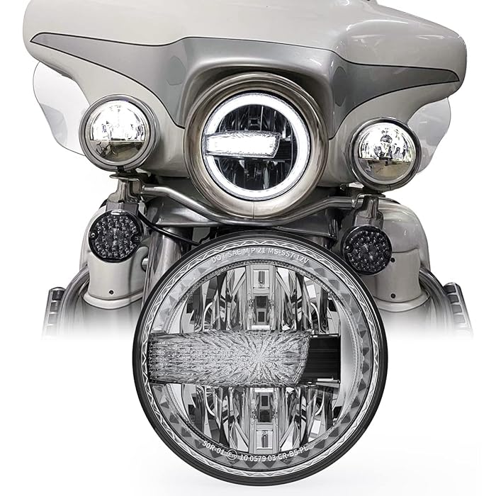 Buy RAMJET4X4 7 inch LED Headlight Emark Round Motorcycle Headlight