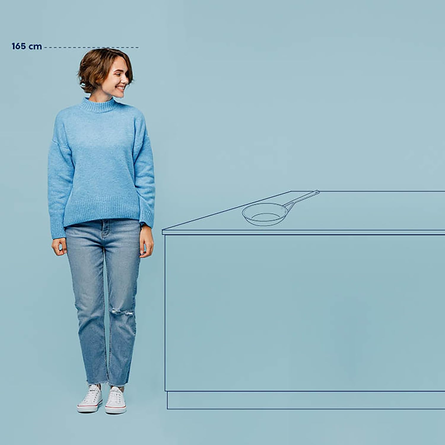 Kela Ruvido Frying Pan 24 cm Induction Iron Pan Uncoated with Relief Structure Pre-Fired