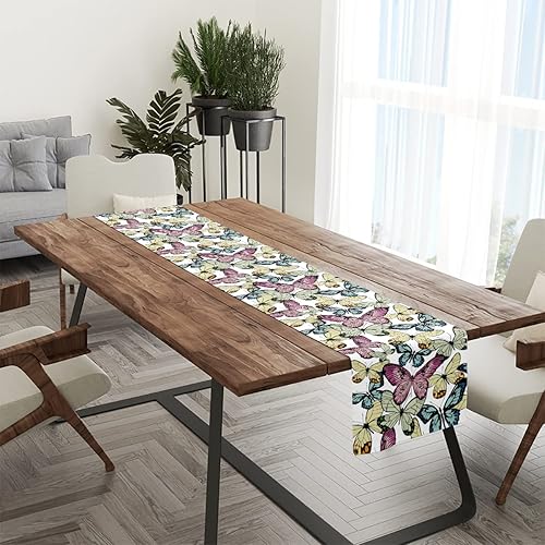 Miniatura 3 de Camino de mesa de mariposa de acuarela, decoración de mesa de comedor de cocina, decoración de mariposa, regalos de mariposa, caminos de mesa para