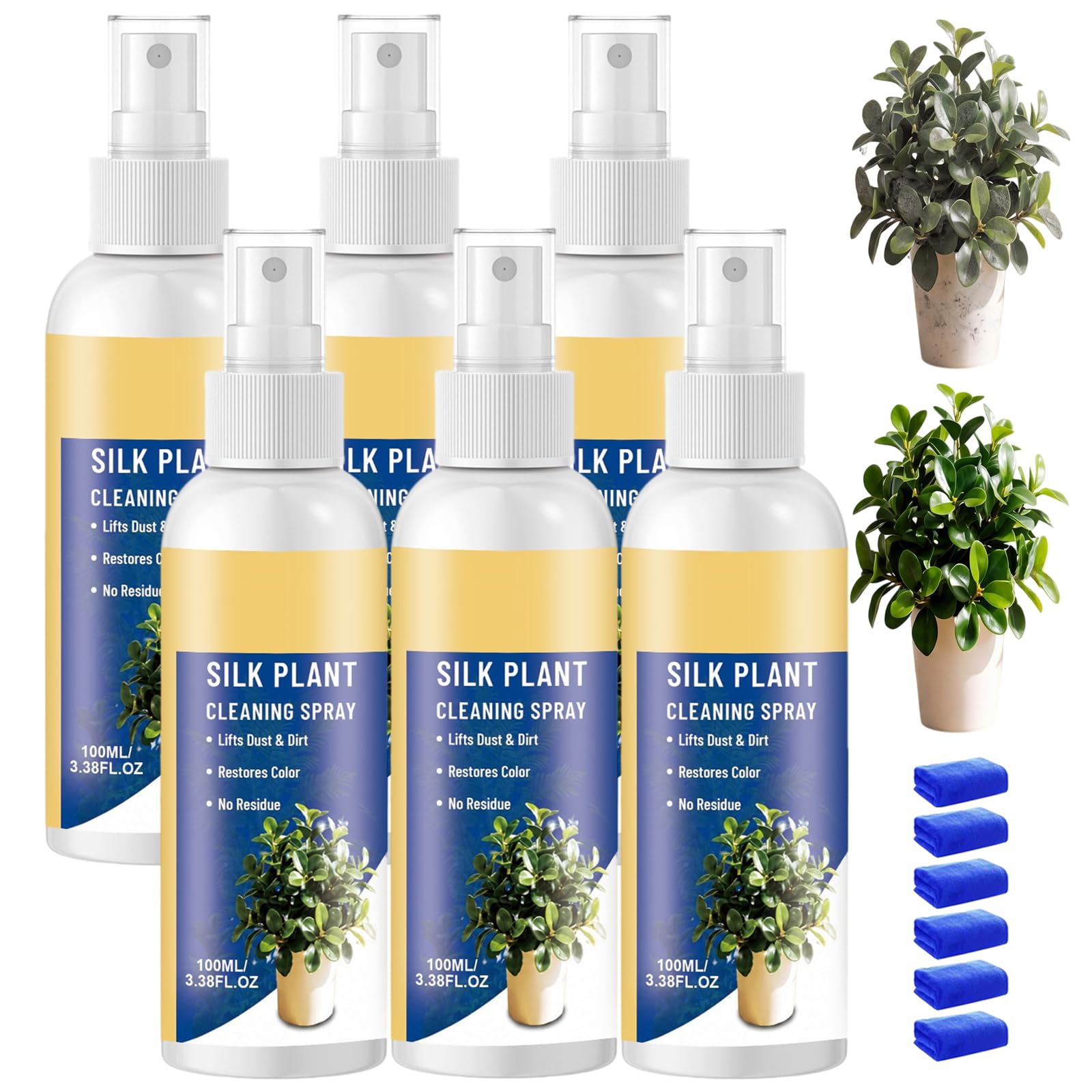 Spray nettoyant fausses fleurs, nettoyant la saleté de la poussière (6pcs)