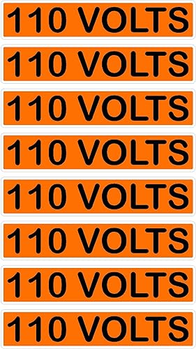 Marcador eléctrico de línea de conducto, 8 unidades, naranja, negro, Safety Decal Unlimited de alto voltaje, 110, 115, 120, 208, 220, 240 voltios,