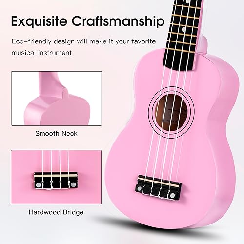 Miniatura 62 de ADM Ukelele para principiantes, kit de ukelele de madera hawaiana para niños y adultos, paquete de ukalelee profesional con lecciones gratis