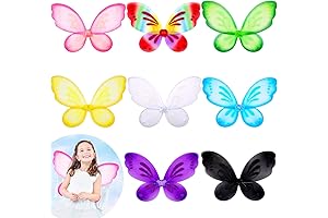 XunYee 8Pcs Colorful Fairy Wings for Kids and Women