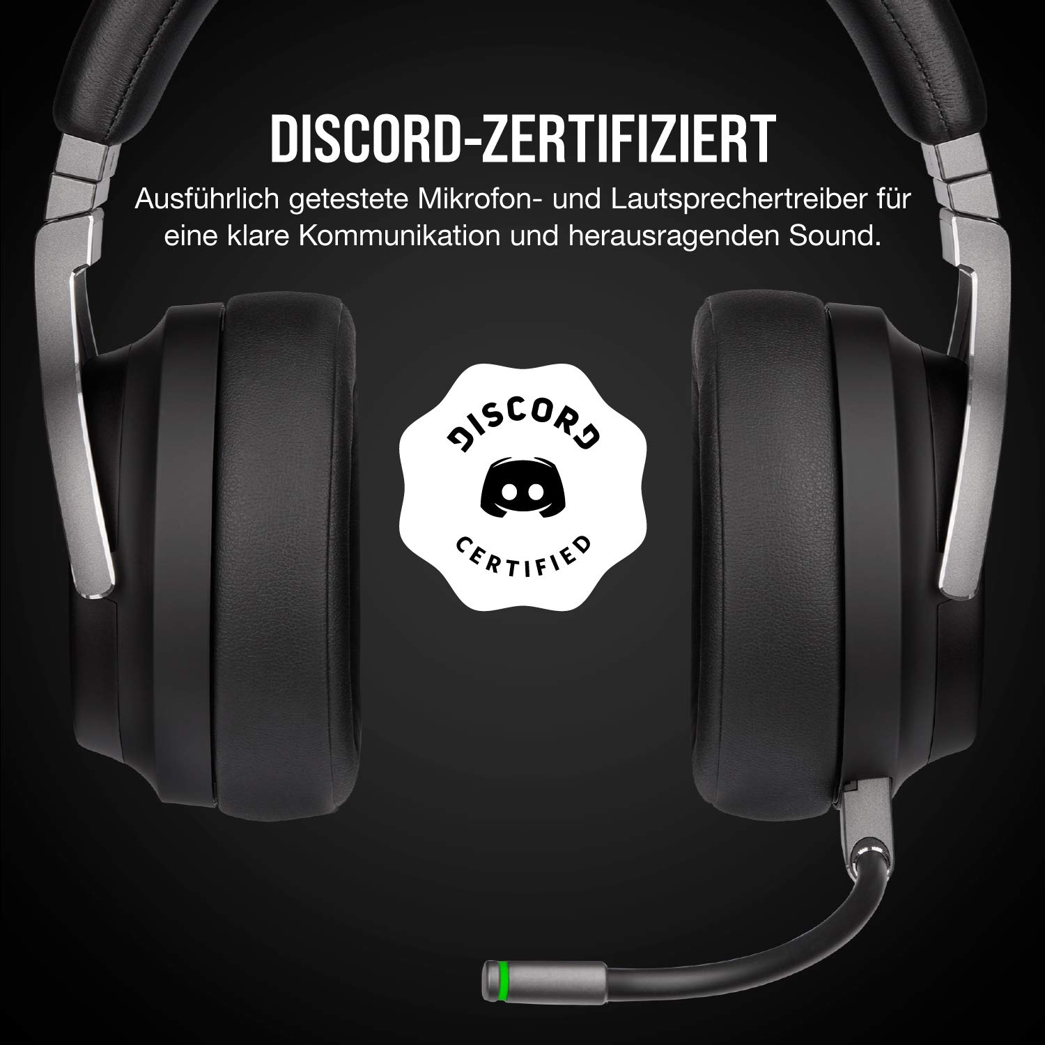 Corsair Virtuoso RGB Wireless Gaming Headset 7.1 Surround Sound Abnehmbares Mikrofon iCUE-Kompatibel PC Mac PS5 PS4 Nintendo Switch Mobile Carbon