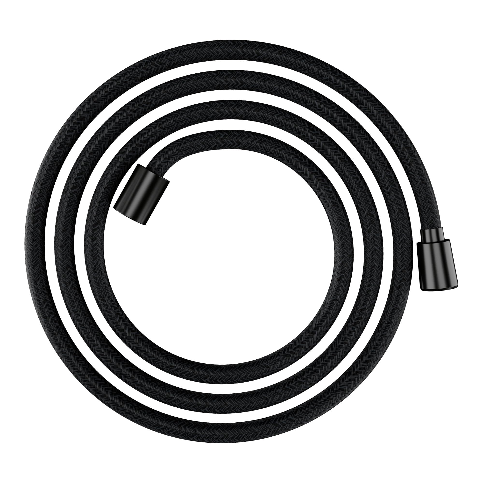 hansgrohe 28230340 DesignFlex Textile Brushed Black Chrome Handshower Hose, 80-inch